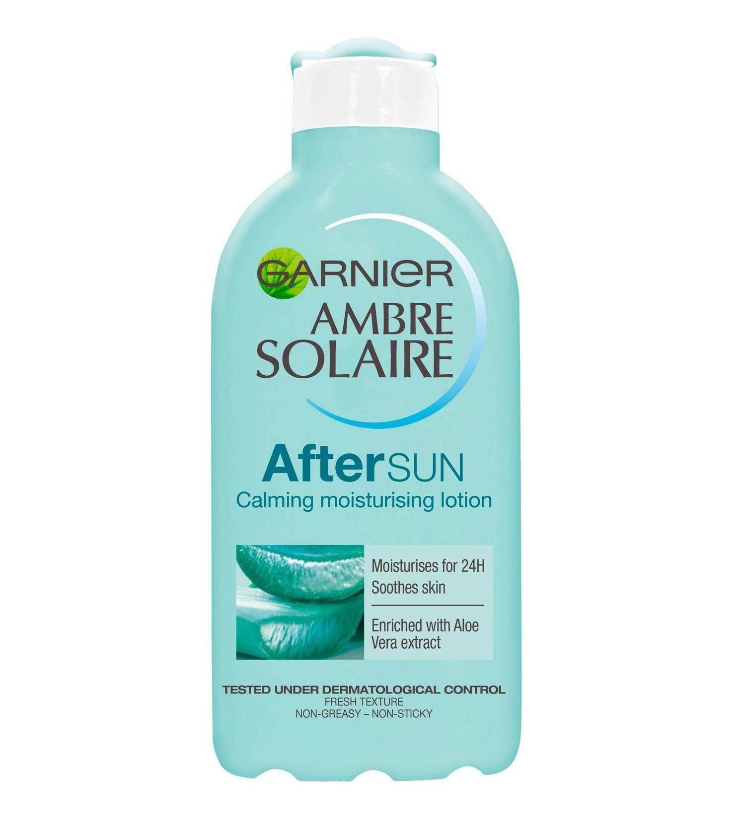 Garnier Ambre Solaire After Sun Lotion with Aloe Vera 200ml - Soothing and Hydrating - Buy Online on SooperMarket.com