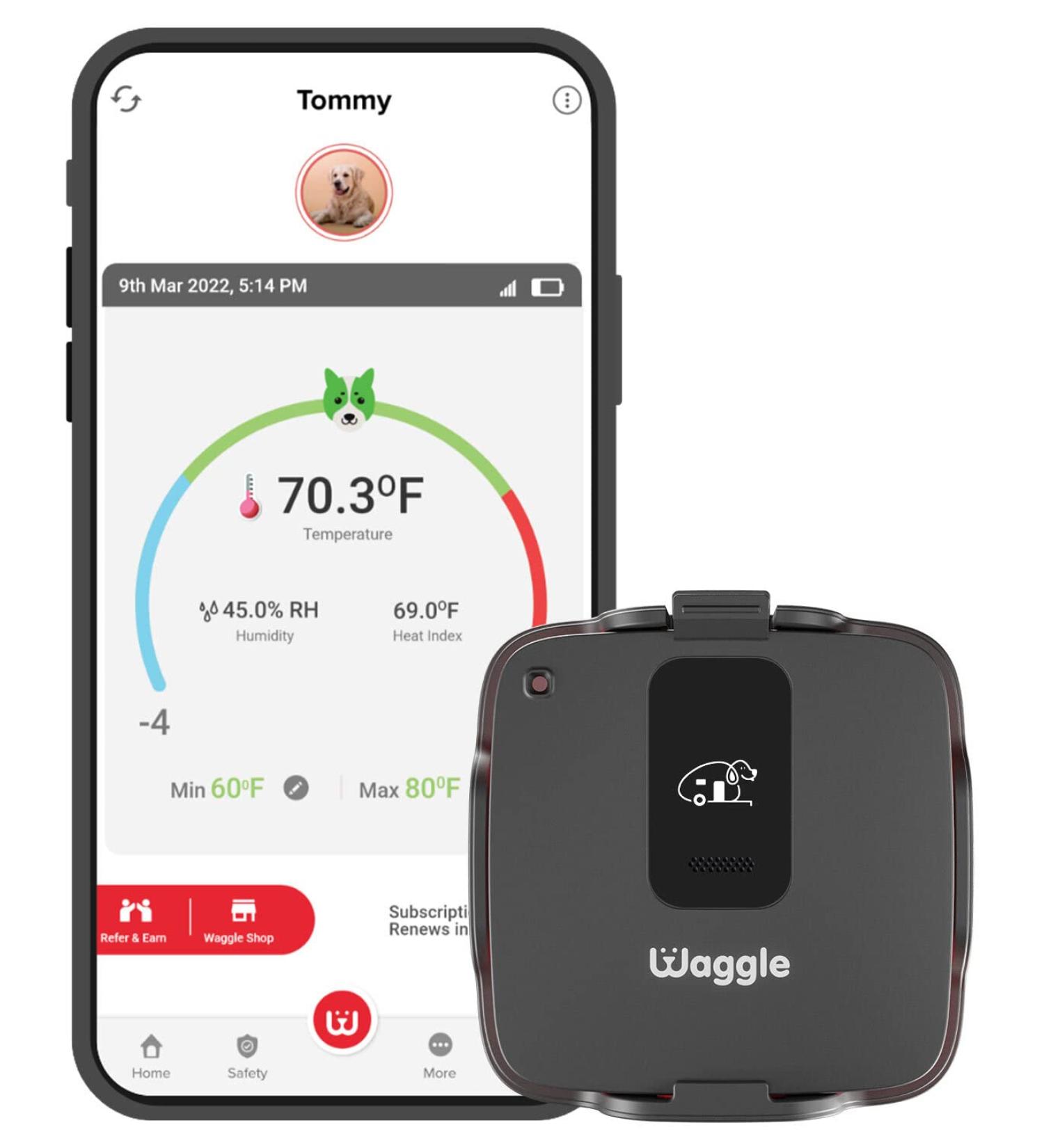 Waggle Lite RV/Dog Safety Sensor | Verizon Cellular | Instant Alerts on Temp & Humidity | Wireless Monitoring System | No WiFi | Subscription Required - Buy Online on SooperMarket.com