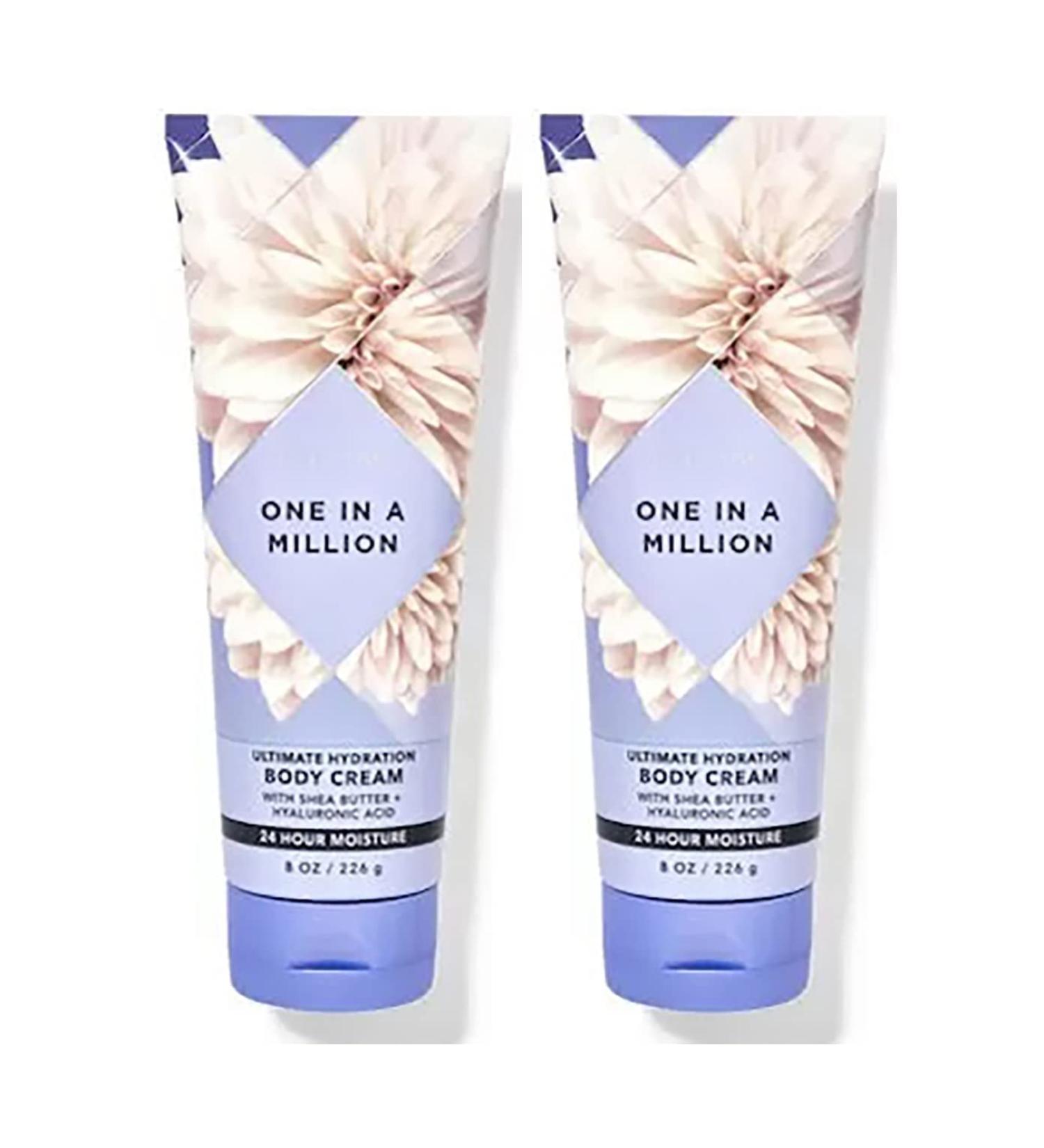 Bath & Body Works One in a Million Ultimate Hydration Body Cream For Women 8 Fl Oz 2- Pack (One in a Million) pink
