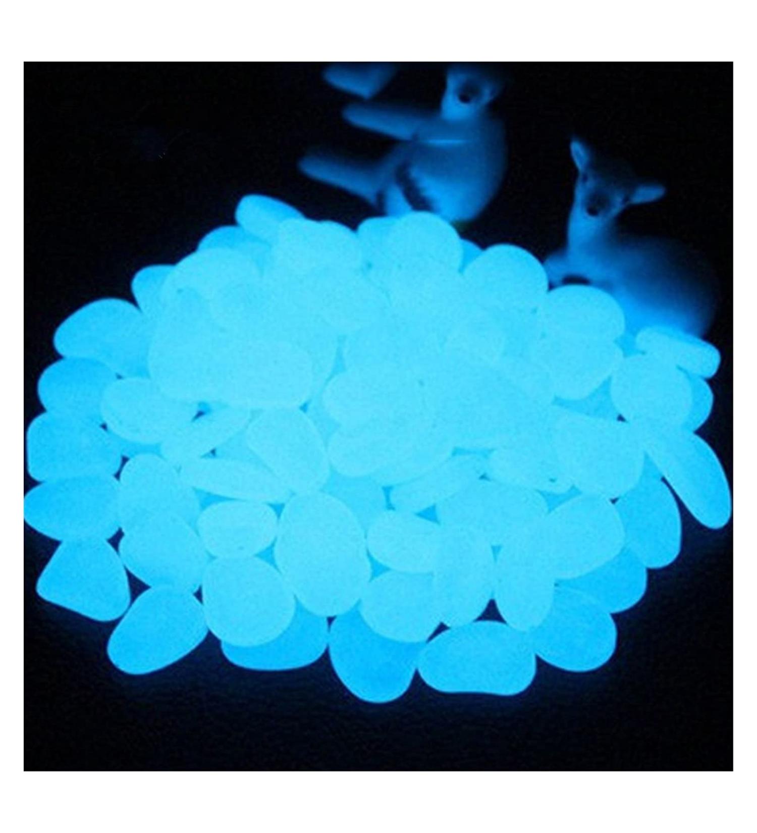 Pebbles 50/100/300pcs Glow in the Dark Garden Pebbles for Walkways Garden Decoration Glow Pebbles Plants Aquarium Luminous Stones Decorative Pebbles (Color : Blue Size : 50 PCS) 50 PCS Blue - Buy Online on SooperMarket.com