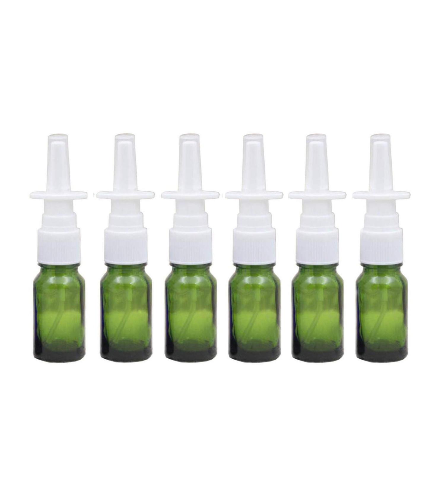 Nasal Spray Bottles 10ml - Refillable Glass Fine Mist Atomizer for Makeup Water & Travel - Blue Brown Green - Buy Online on SooperMarket.com