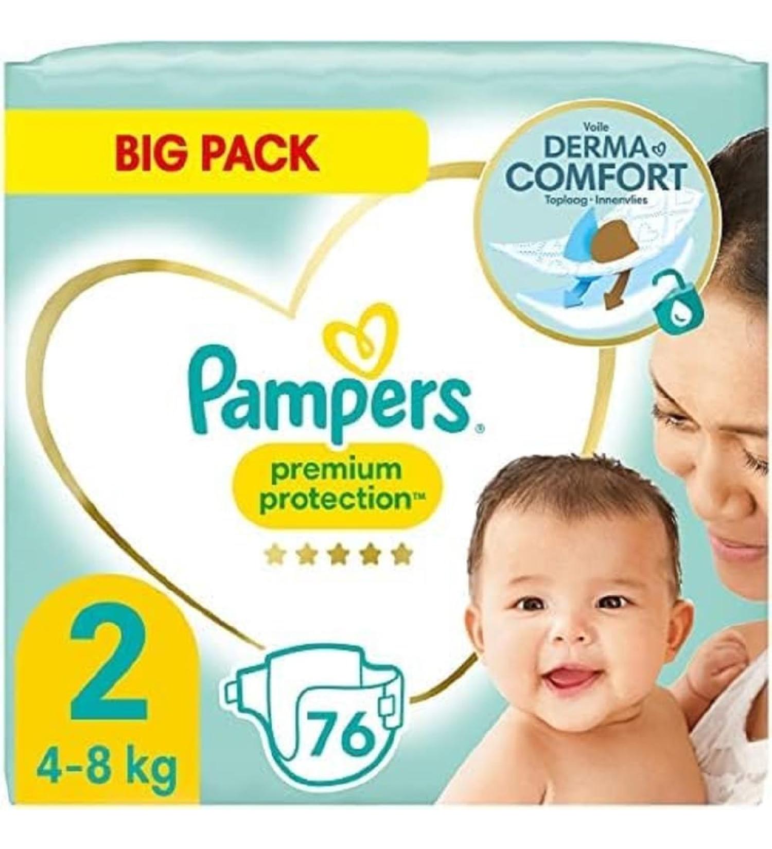 Pampers Premium Protection Size 2 76 diapers 4kg-8kg Pampers best comfort and protection for sensitive skin ALT - Size 2