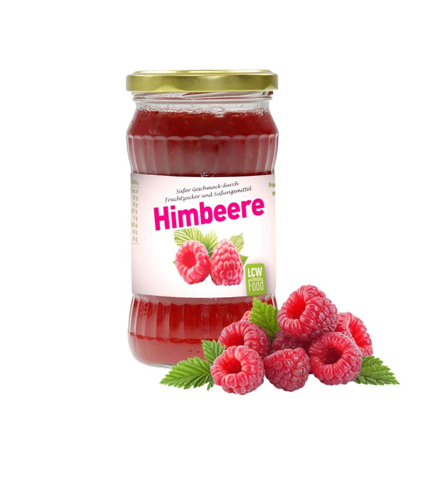 Buy LCW Raspberry Fruit Spread with Fructose & Sweeteners - 340g Glass Jar | International Shipping Available - Buy Online on SooperMarket.com