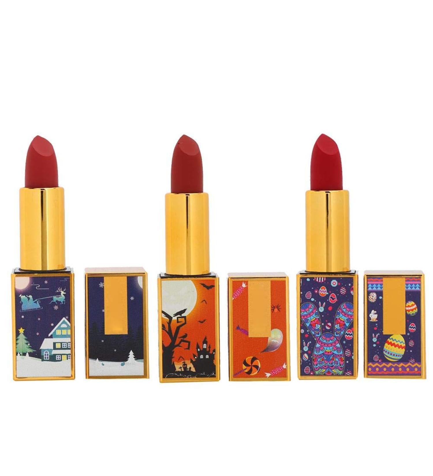 Dekaim 3PCS Matte Lipstick Set - Long Lasting Smooth & Moisturizing Makeup Kit for Beautiful Lips - Buy Online on SooperMarket.com