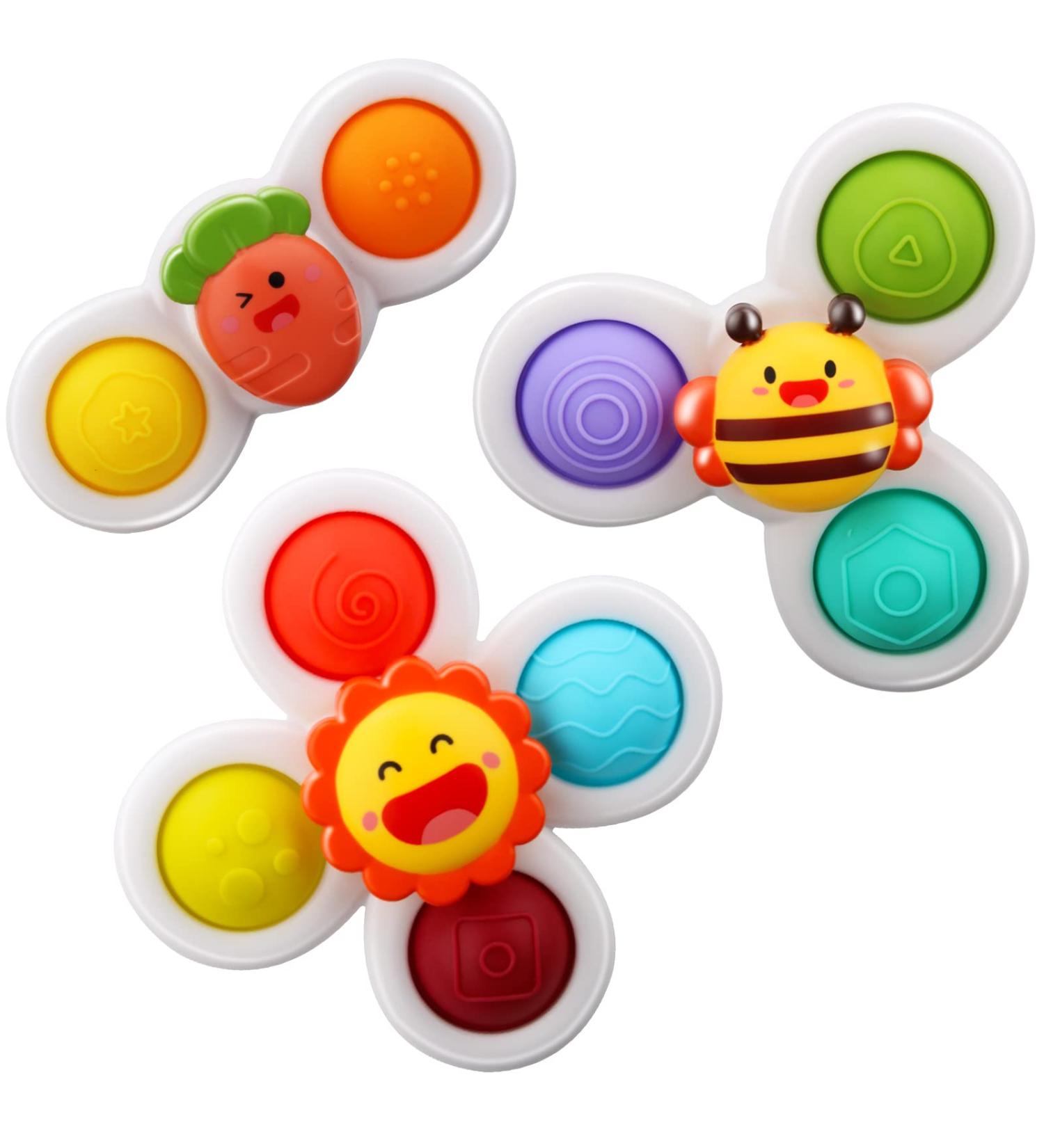AIUOKYA Suction Cup Spinner Toys Simple Dimple Suction Toy with Silicone Bubbles Kids for Bath and Window Baby Toys for 1+ Years Old Pop - Buy Online on SooperMarket.com