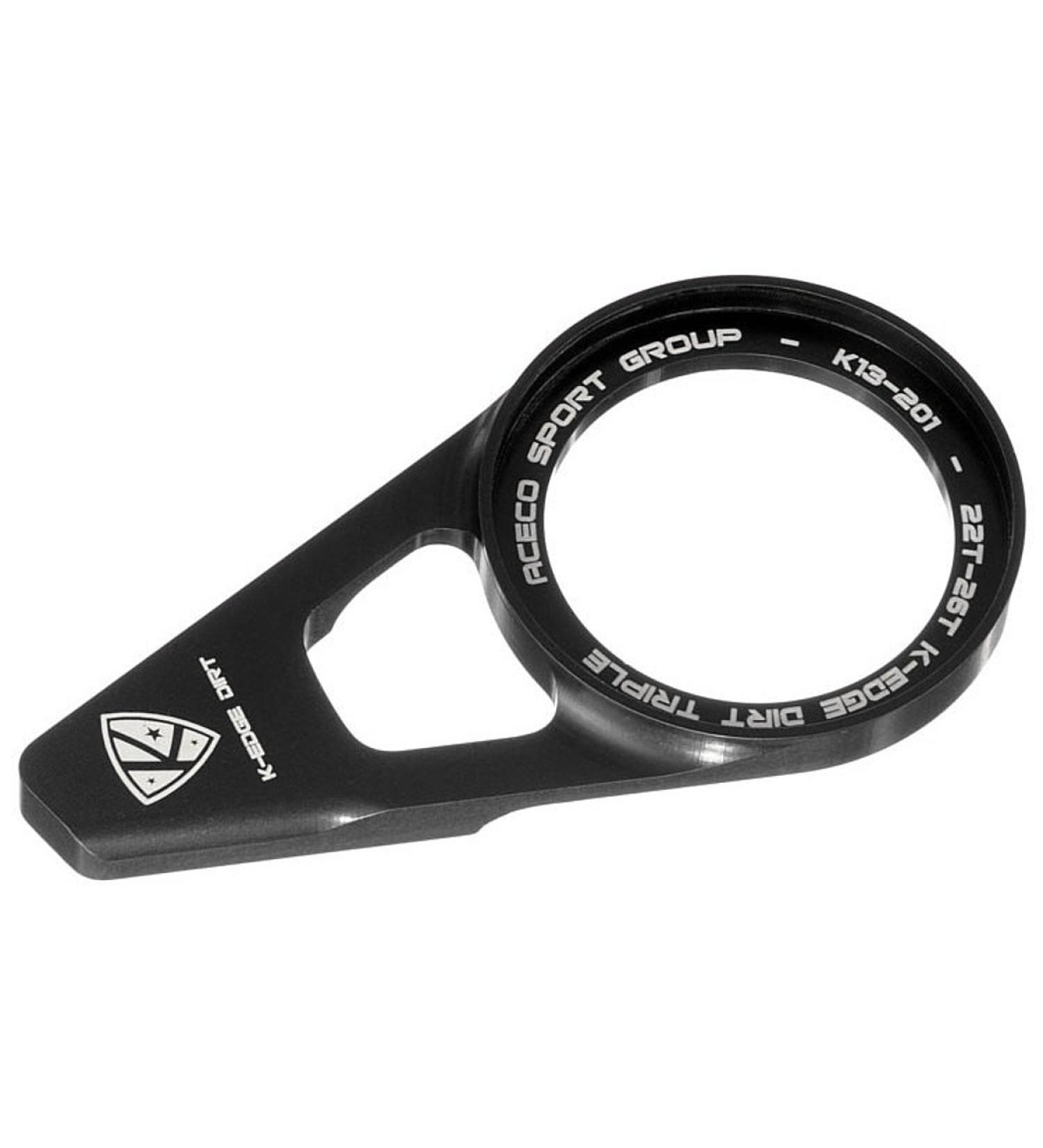 K-EDGE Unisex - Adult Dirt 3 Chain Catcher Chain Guides, Black, One Size