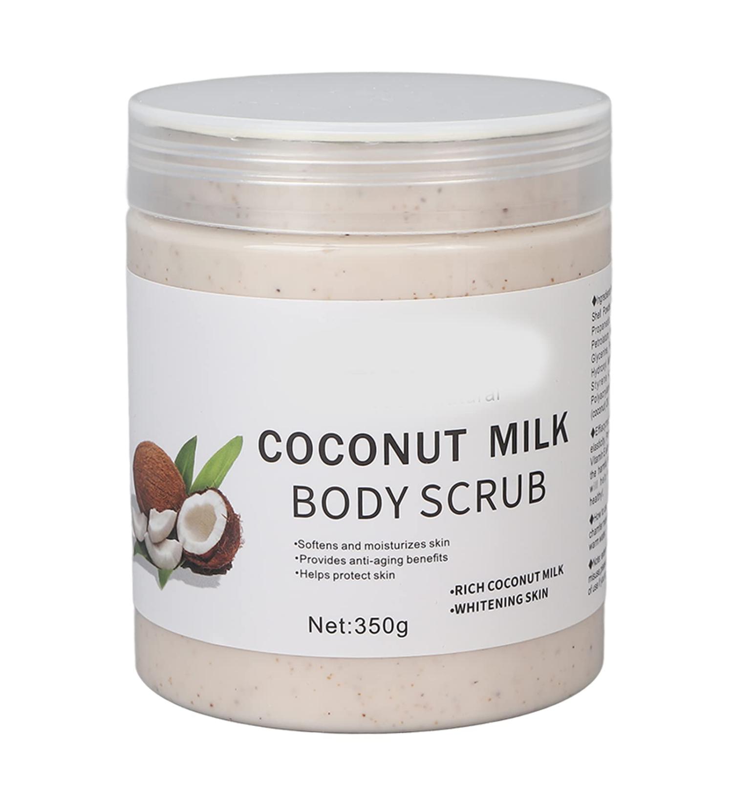 Exfoliating Body Scrub Cream - Coconut Moisturizing Skin Care | 350g Hydrating & Refreshing Scrub for Deep Cleansing - Buy Online on SooperMarket.com