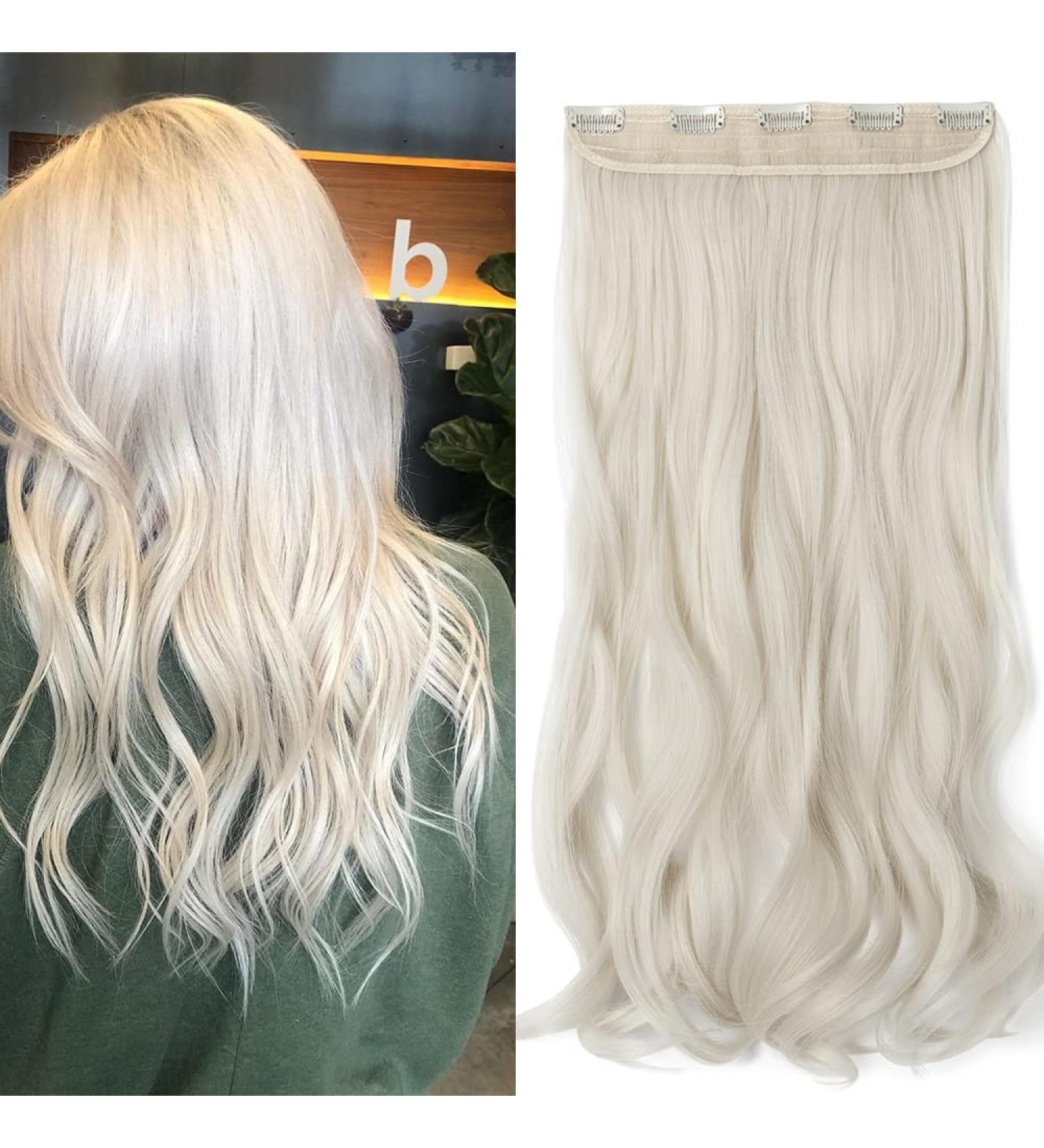 Buy Sego 60cm Clip-In Hair Extensions | Wavy Platinum Blonde | Full Head Natural Look - Buy Online on SooperMarket.com