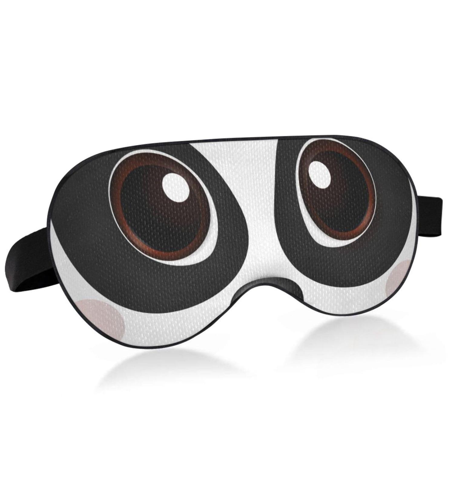 Haskirky Light Blocking Eye Mask for Deep Sleep - Breathable & Adjustable for Men and Women - Perfect for Travel, Yoga, Meditation - Panda Big Eyes Design - Buy Online on SooperMarket.com