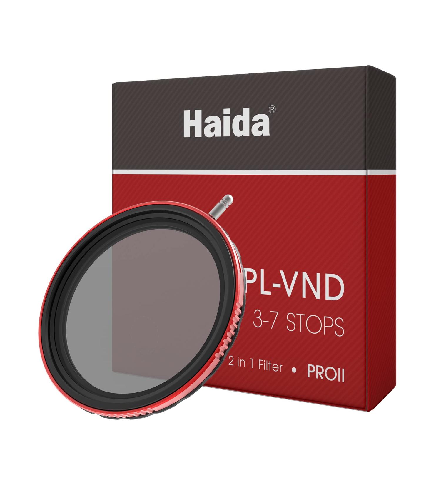 Haida 67mm CPL + VND Filter Pro II - Multi-Coating Circular Polarizer + Variable Neutral Density Camera Lens Filter - Buy Online on SooperMarket.com