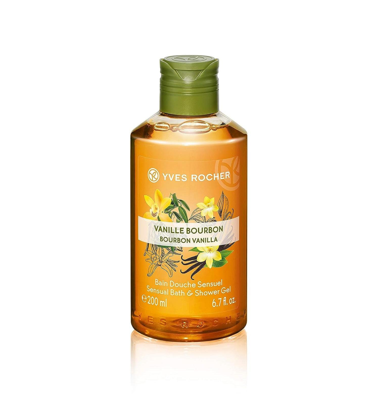Yves Rocher Les Plaisirs Nature Bourbon Vanilla Bath & Shower Gel - 200ml | Luxury Sensual Shower Experience - Buy Online on SooperMarket.com
