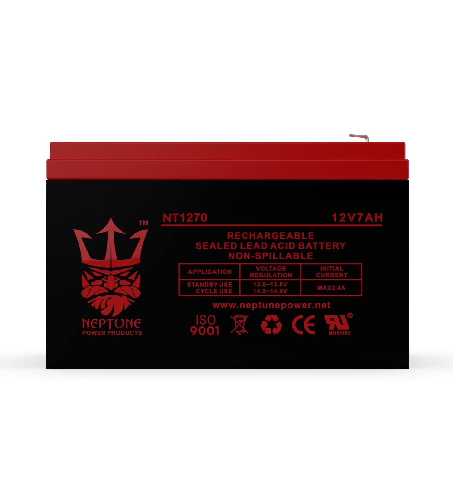 Neptune NT1270 12V 7Ah Replacement SLA Battery - Ideal for Solex BD127 & SB1270 Alarm Backup | International Shipping - Buy Online on SooperMarket.com
