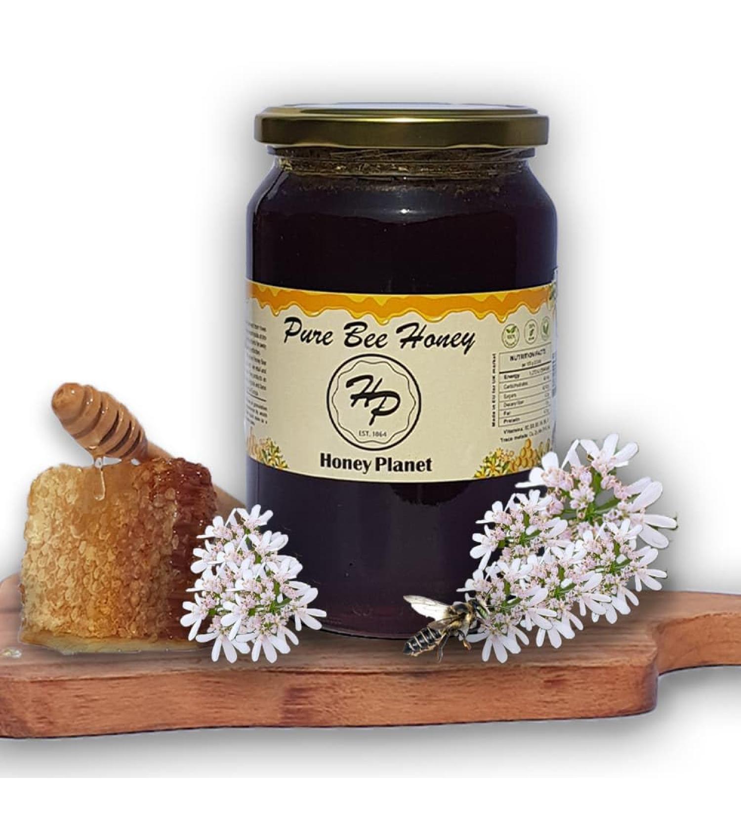 Coriander Pure and Raw Honey from ECO/BIO Area Unheated Unpasteraised Unfiltered Coriander Mountain Honey harvested in our own Bee Farm (Large 1000 gram) 1 kg (Pack of 1) 1000.0 - Buy Online on SooperMarket.com