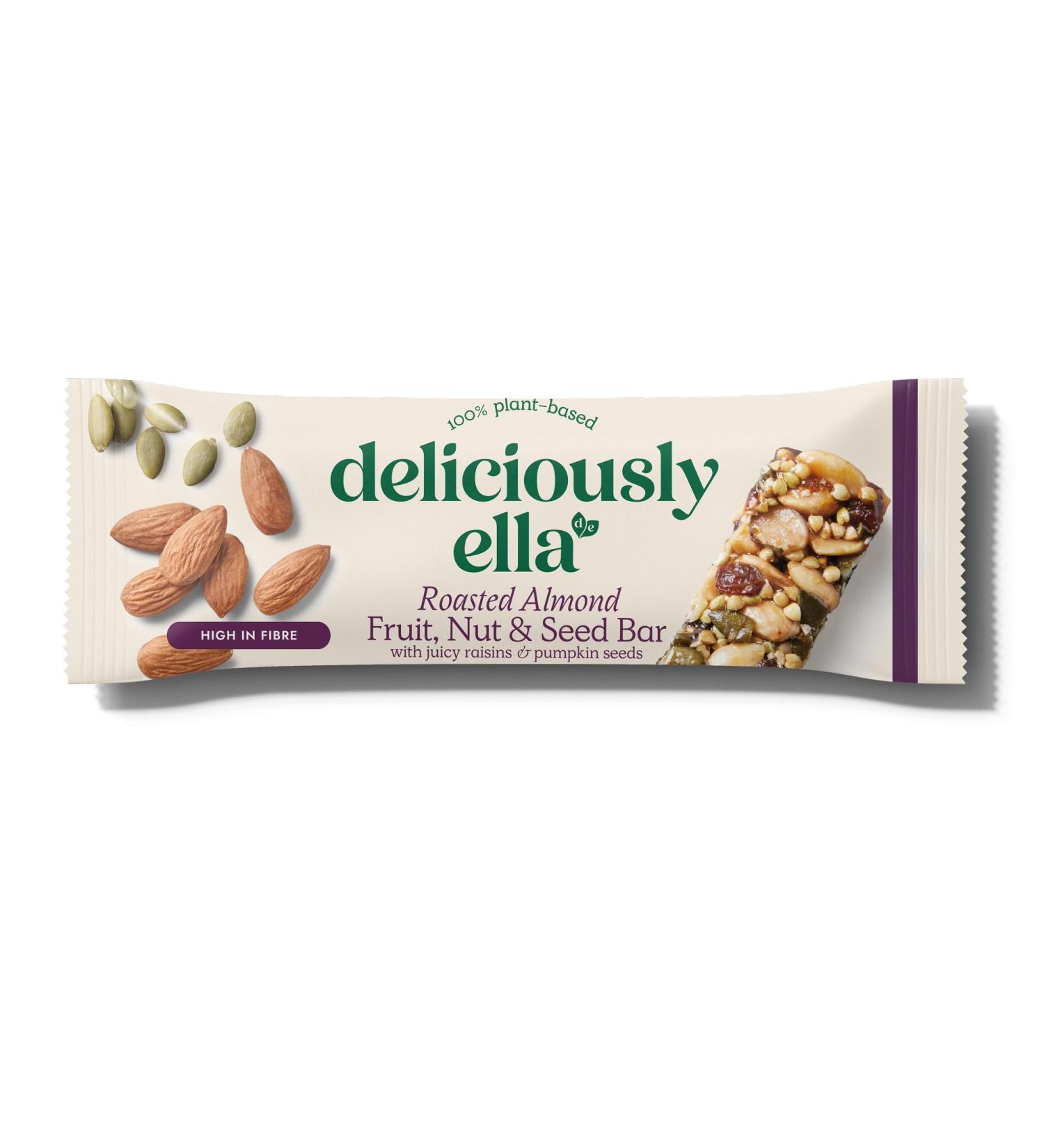 Deliciously Ella Almond Fruit Nut Seed Bar - Gluten-Free Vegan Snack 480g (12x40g Bars) - Buy Online on SooperMarket.com
