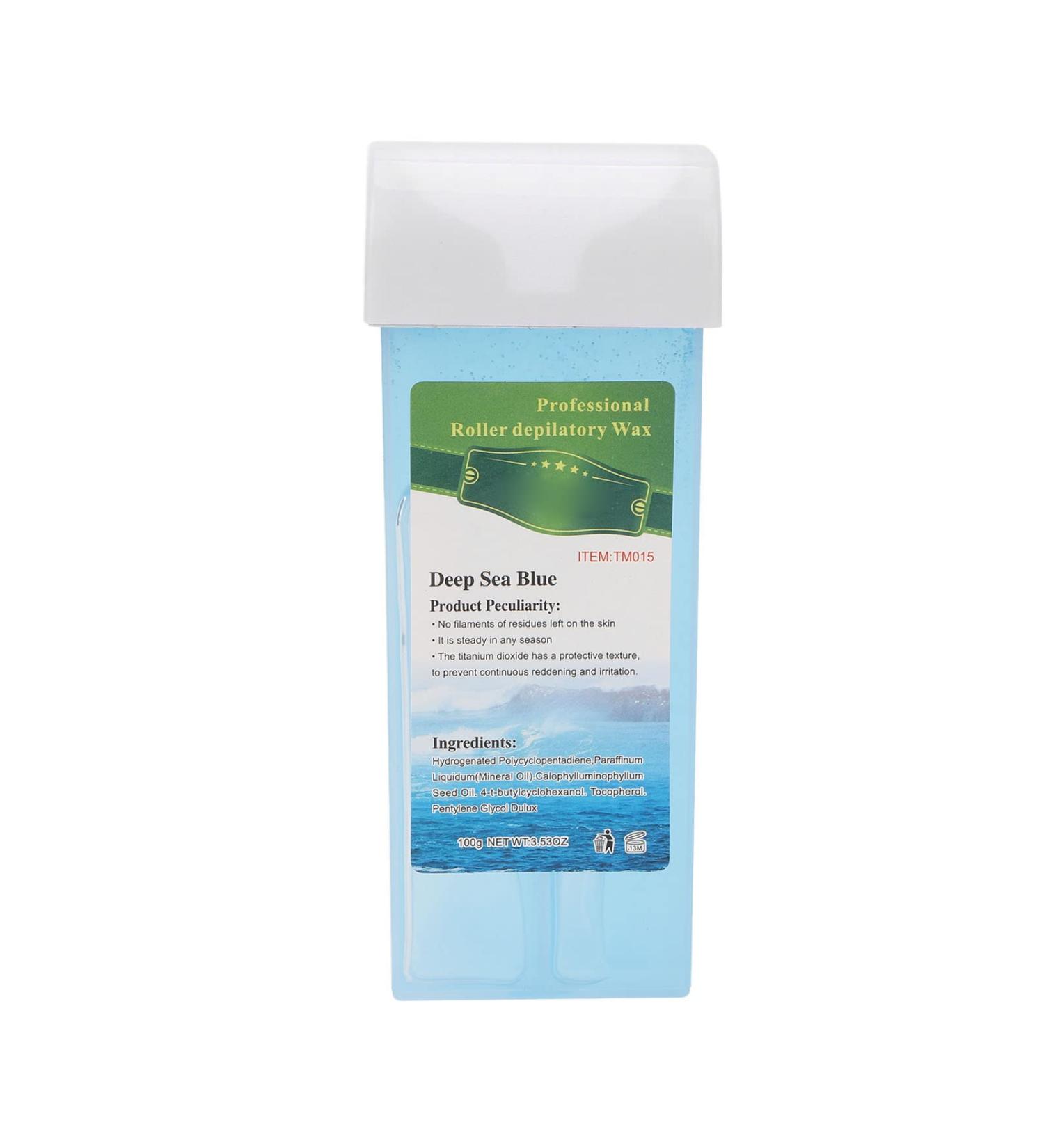 Sea Blue Roll-On Wax Roller Depilatory Wax Cartridge for Hair Removal - Refill for Armpit & Arms - Buy Online on SooperMarket.com