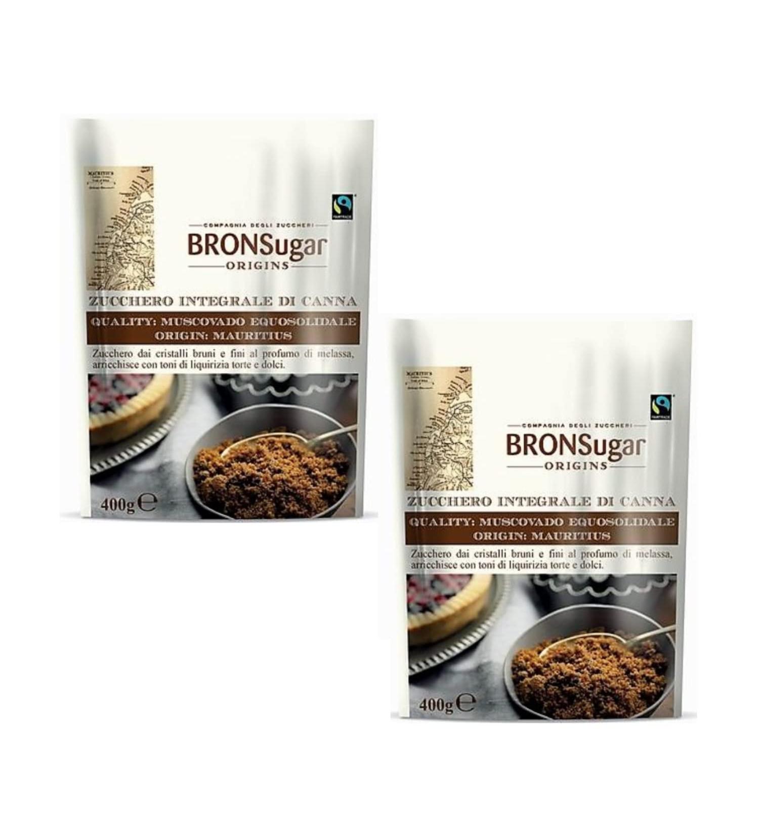 Bronsugar | Fair Trade Muscovado Sugar from Mauritius | American Brown Sugar with Licorice Tones | 2-Pack 400g Brown Sugar - Buy Online on SooperMarket.com