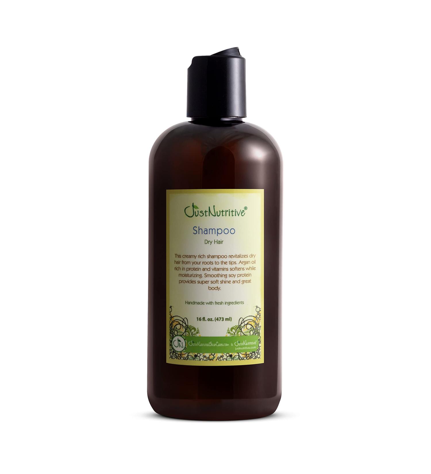 Just Nutritive Dry Hair Shampoo | Natural Shampoo for All Hair Types | Moisturizing Shampoo for Men and Women | Intensive Hydrating Hair Cleanser | Dry Hair Treatment 16 Fl Oz