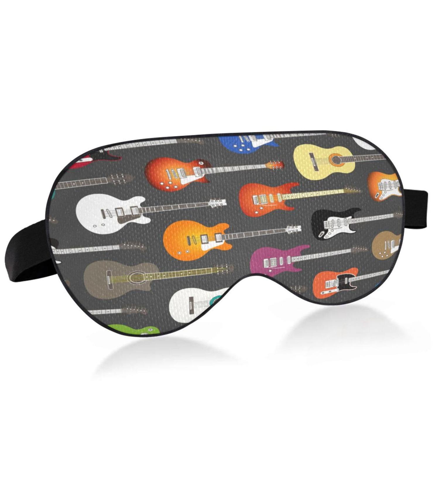 WELLDAY Colorful Guitars Sleep Mask - Soft Comfort Eye Shade Cover for Men Women - Adjustable Strap, Blockout Light - Buy Online on SooperMarket.com
