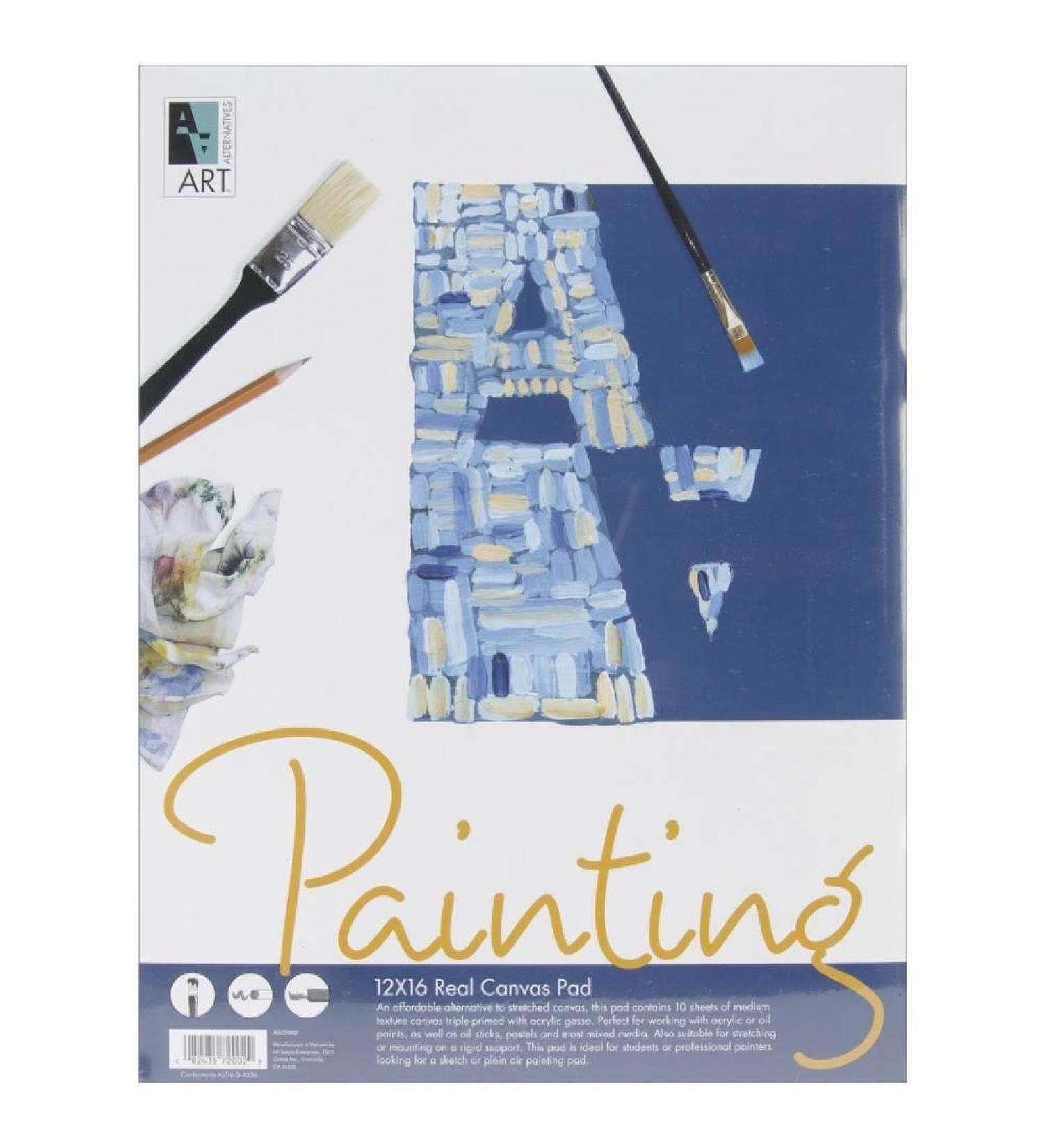 Canvas Pad- 12x16 Inches with 10 Sheets