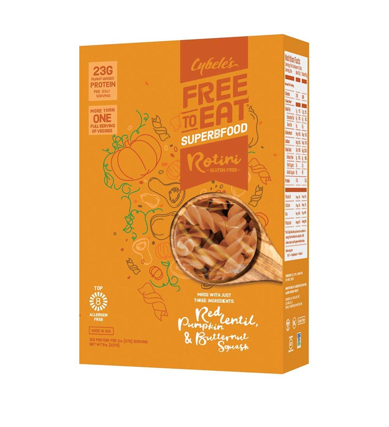 Cybele's Superfood Orange Rotini Pasta | Gluten & Grain Free, High Protein, Allergen Free | Non GMO, Vegan | 8oz Box (Pack of 6) - Buy Online on SooperMarket.com