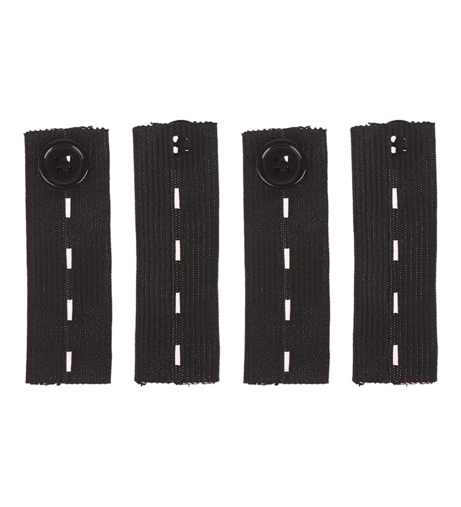 COEAYO 4PCS Elastic Waistband Extenders - Adjustable Button Extenders for Jeans | Black Waistband Expanders for Men and Women - Buy Online on SooperMarket.com