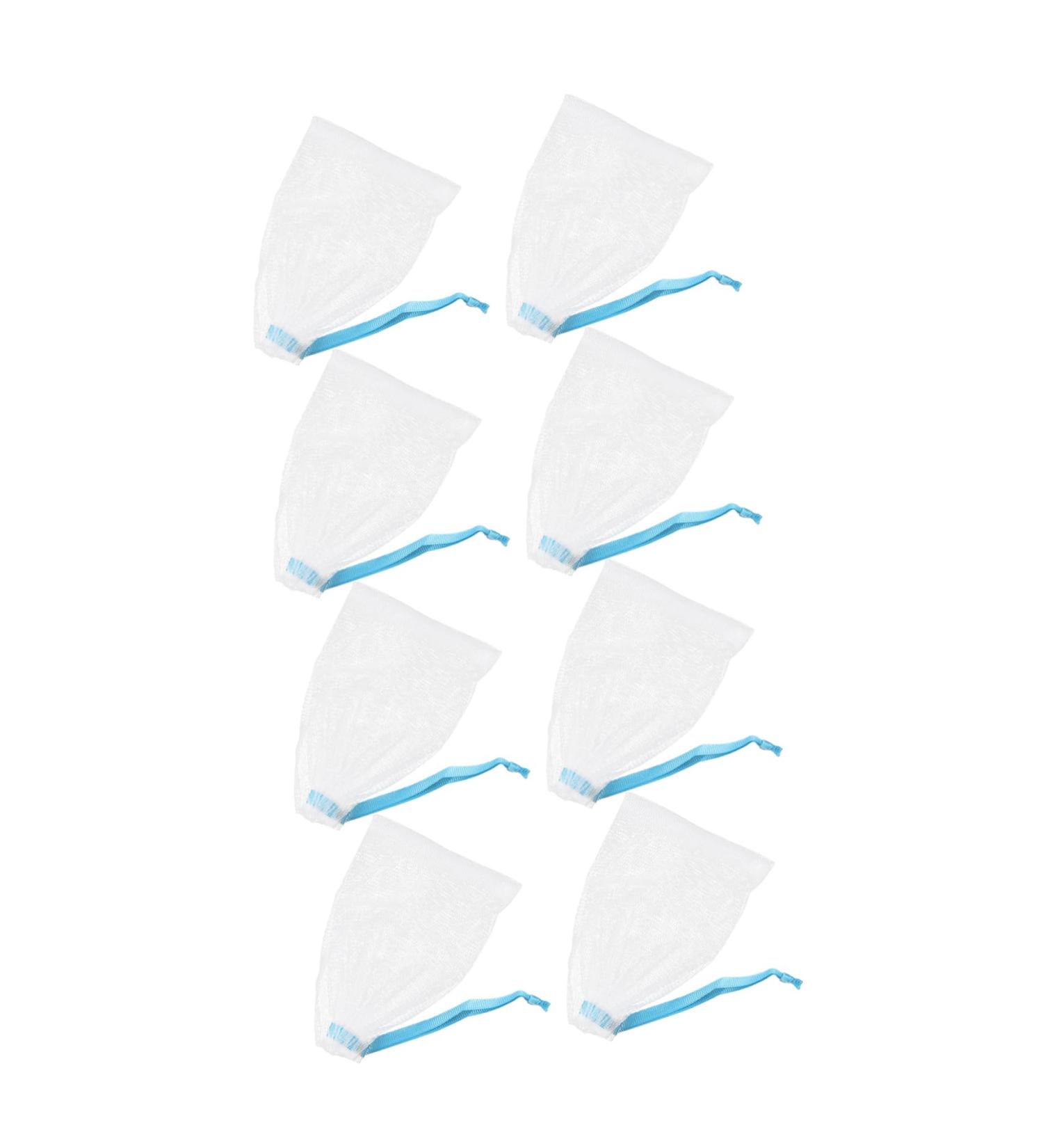 Baluue 8pcs Soap Mesh Bag Cleansing Foaming Net Face Cleansing Shower Soap Saver Soap Bag Fabric Sky-blue - Buy Online on SooperMarket.com