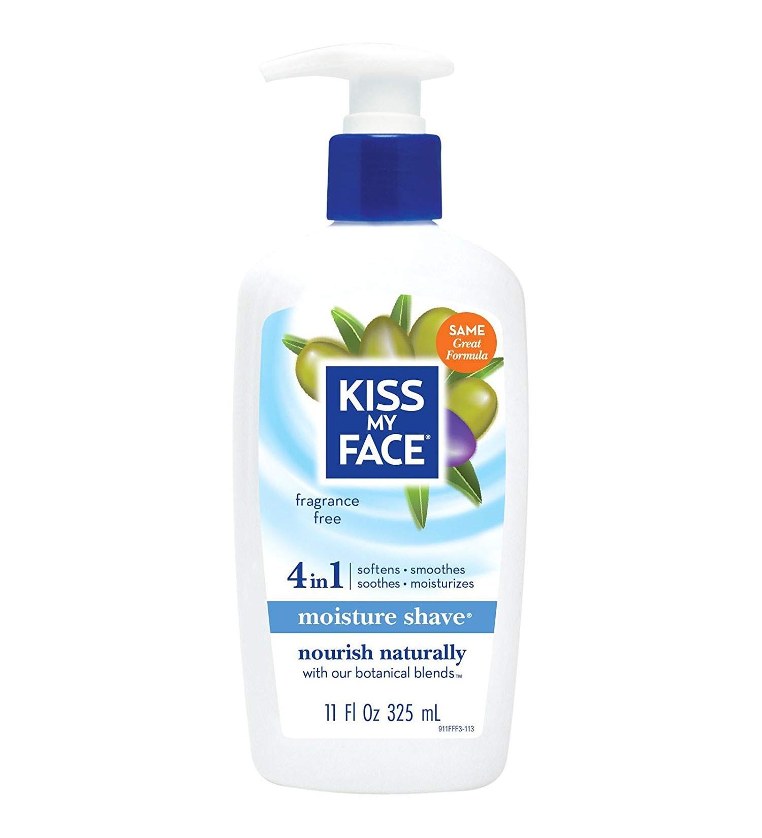 Kiss My Face Moisture Shave Fragrance Free 4-in-1 Pump, 11 Fl Oz (Pack of 2)
