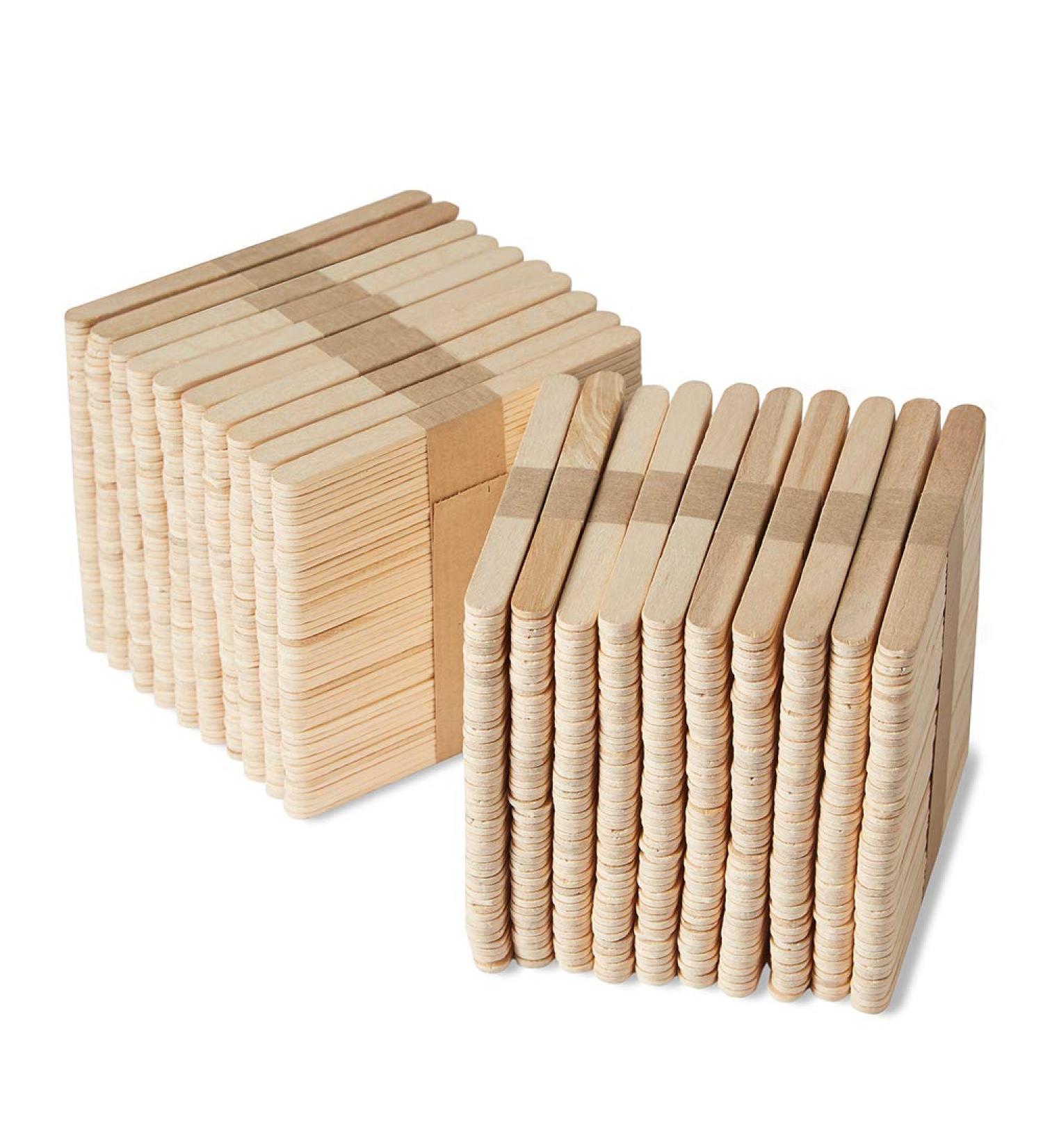 Craft Sticks Bulk Set - Natural Wood Popsicle Sticks for Waxing & Classroom Art Supplies - Kids Art Crafting Sticks - 4-1/2 x 3/8 in. (Pack of 1000) - Zipped Bag - Buy Online on SooperMarket.com