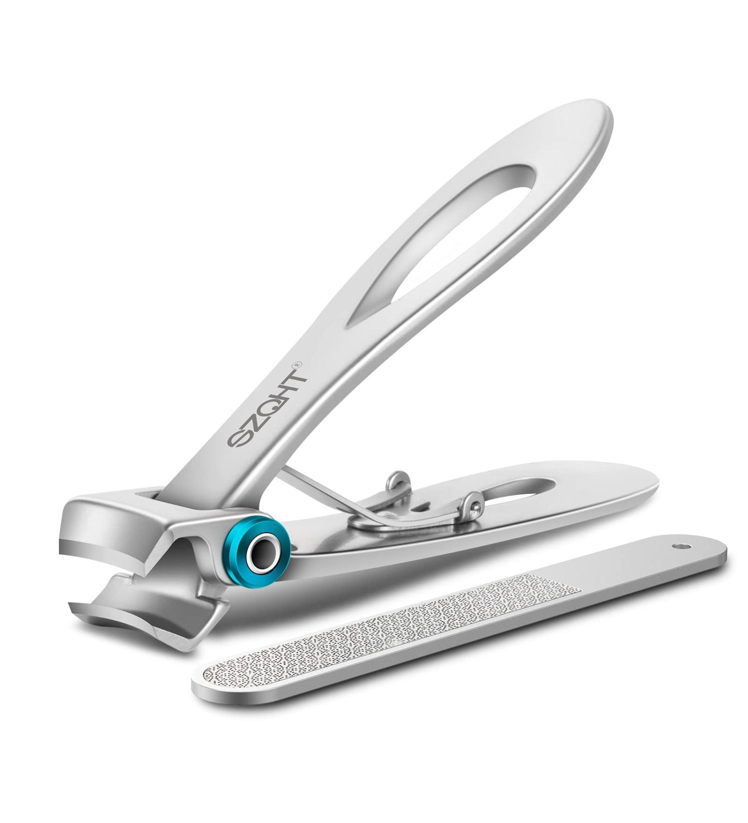SZQHT 15mm Wide Jaw Nail Clippers for Thick Nails - Stainless Steel Ingrown Toenail Clippers for Men, Seniors & Adults - Sturdy & Sharp Design (Silver) - Buy Online on SooperMarket.com
