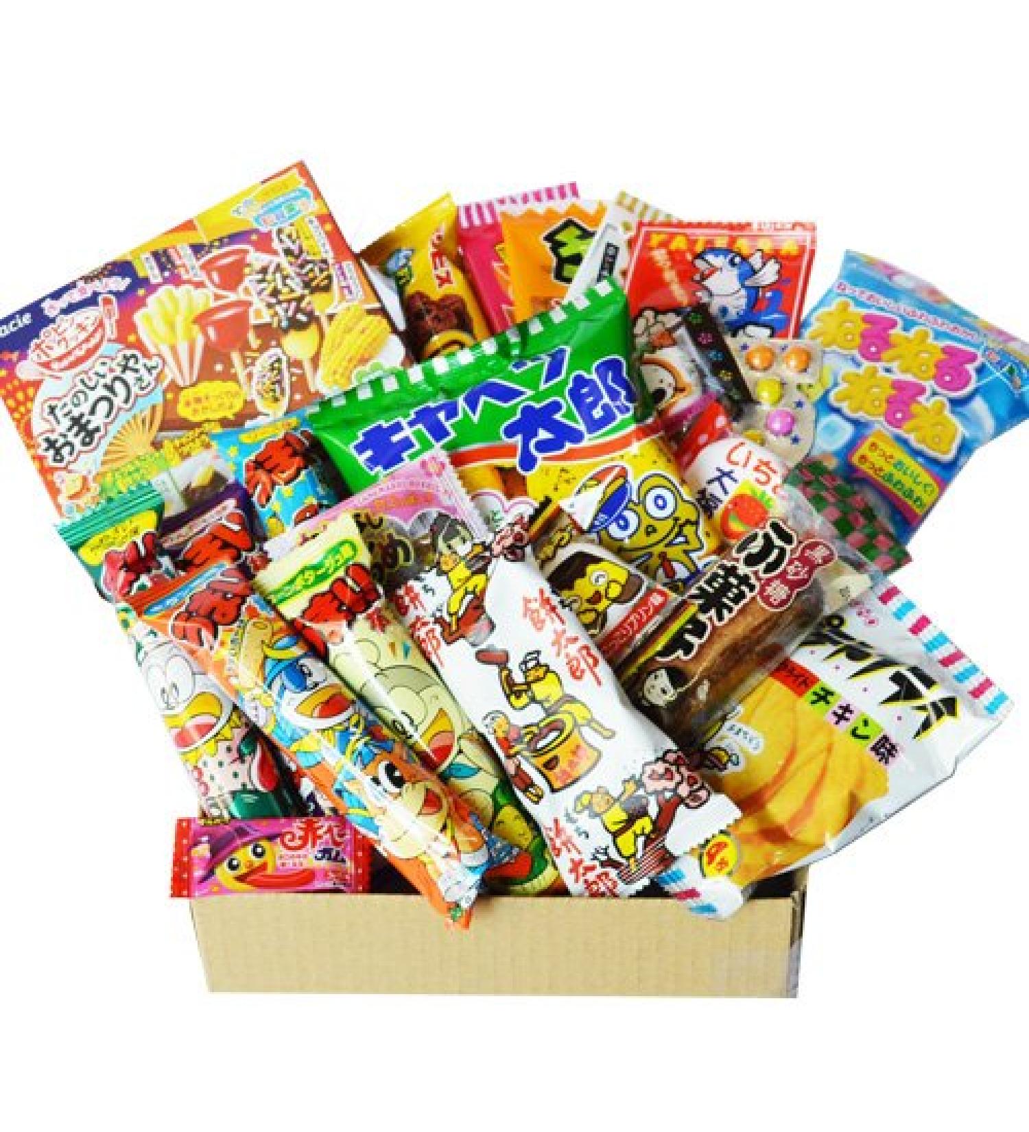 Buy Japanese Candy Popin Cookin Dagashi Box - 24pcs Umaibo Snacks Gumi Potato Chips & Kitty Chocolate | Free International Shipping - Buy Online on SooperMarket.com