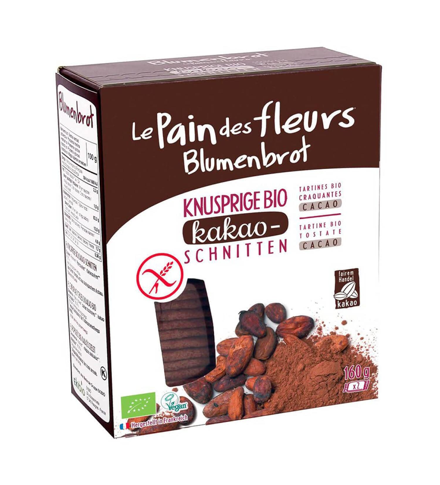 Blumenbrot - Crispy Cocoa Slices organic - 160 g - Pack of 6