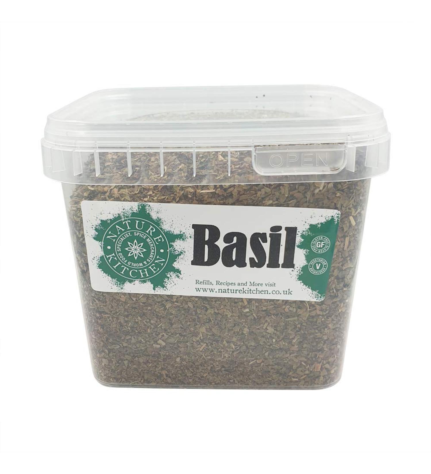 Nature Kitchen Basil 200g: Gluten-Free Vegan Seasoning Spices for Everyday Cooking - Marinades, Sauces, Frying, Baking, Grilling - Buy Online on SooperMarket.com