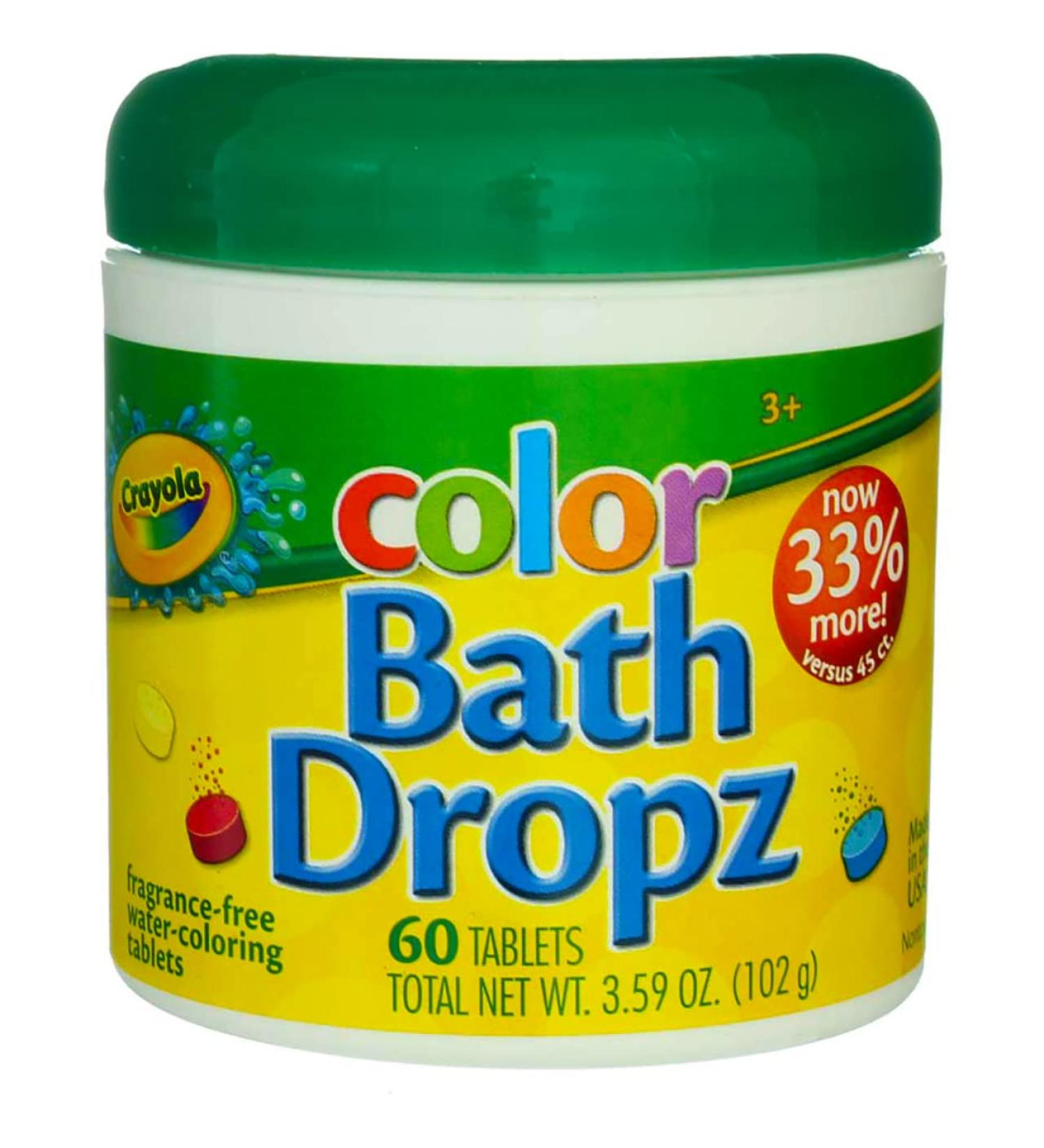 Crayola Color Bath Dropz 3.59 oz - 240 Tablets (4 Pack) | Vibrant and Fun Bath Time Coloring Tablets - Buy Online on SooperMarket.com