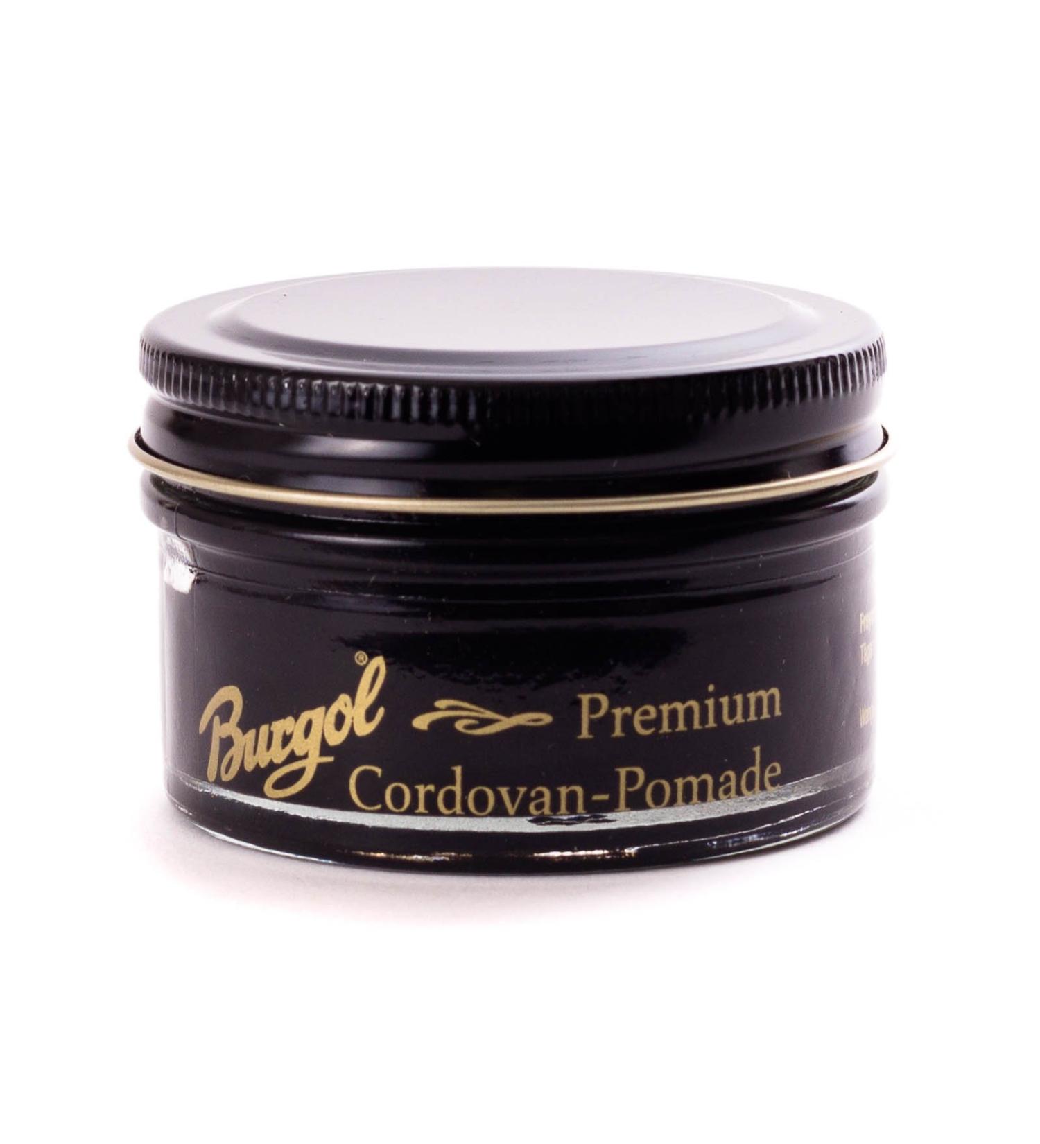 Burgol Cordovan Pomade 50 ml Glass Jar Black