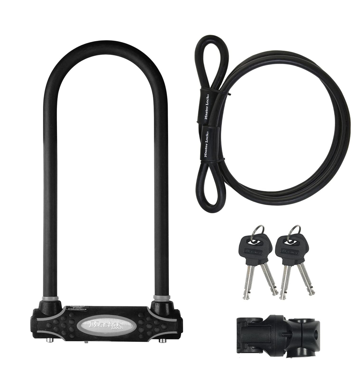 Master LOCK INCLOSS Key Lock with Bracket & Loop Cable - Certified Bicycle Lock (Secure Gold) XL 8285EURDPRO for Ultimate Bike Security - International Shipping Available - Buy Online on SooperMarket.com