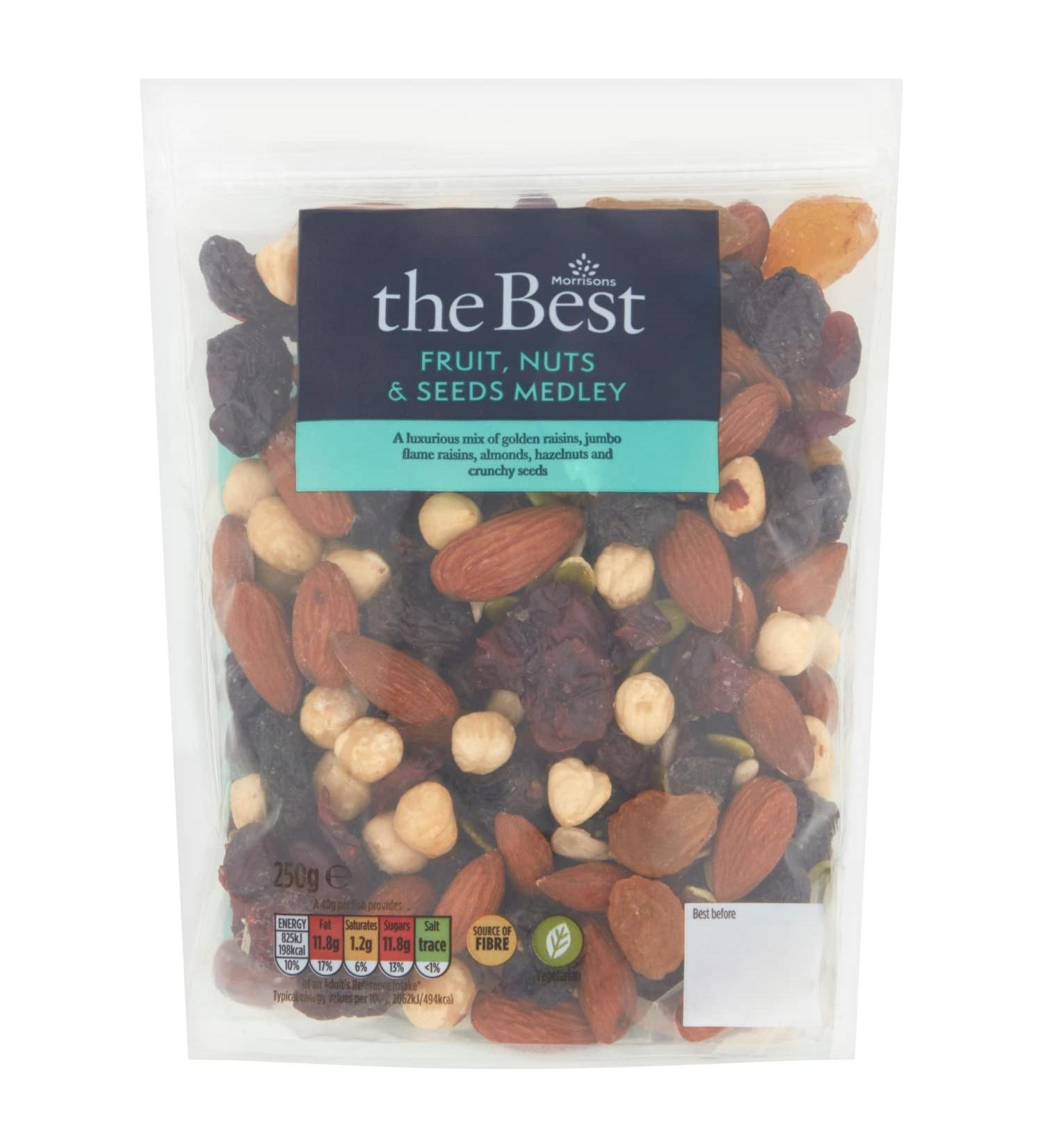 Morrisons The Best Fruit Nuts & Seeds Medley 250g