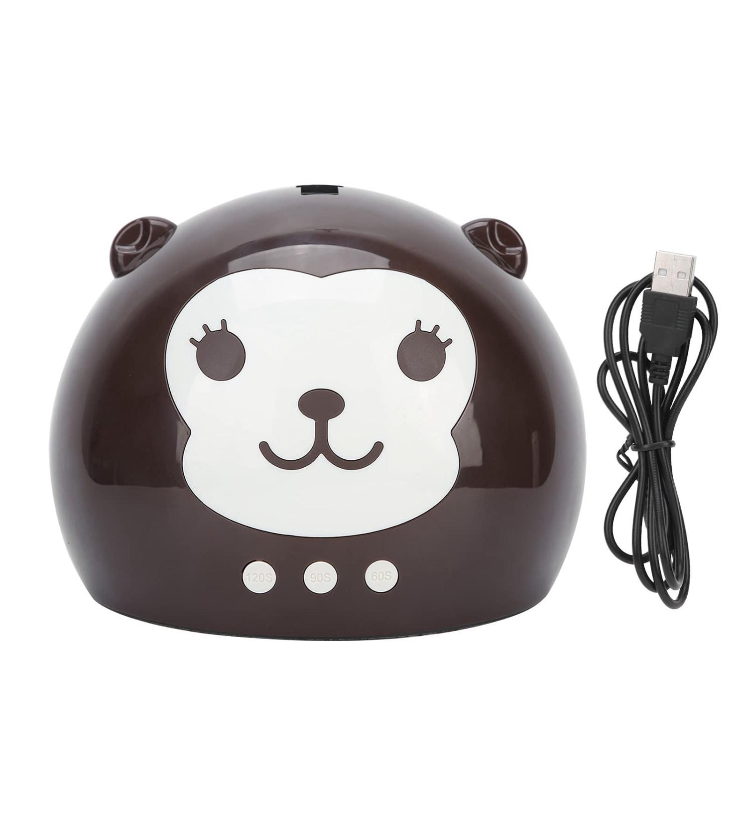 UV LED Nail Dryer 36W - Cute Cartoon Monkey Gel Polish Curing Lamp for Home Salon | 12Pcs Lamp Beads - Buy Online on SooperMarket.com