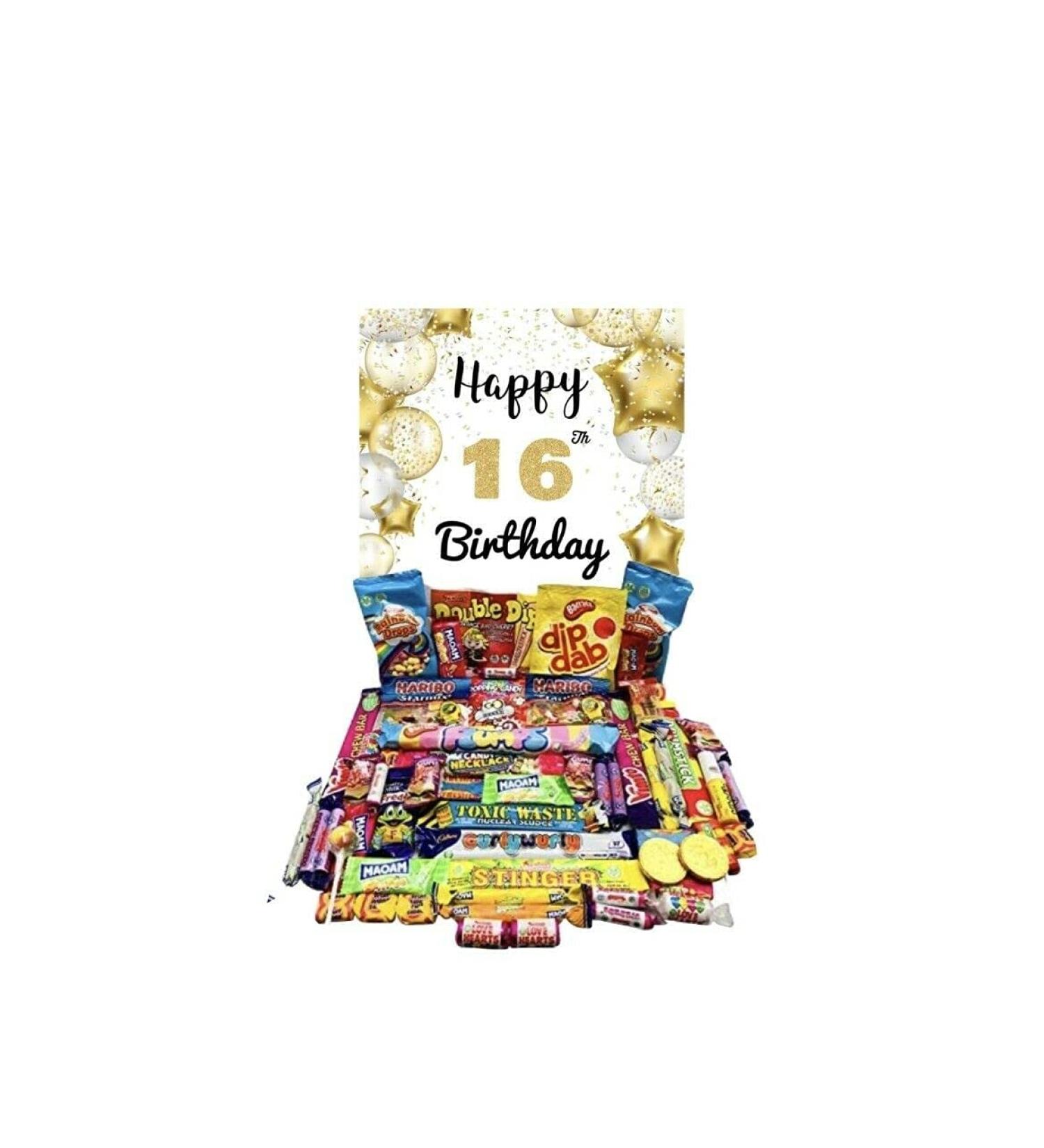 Happy 16th Birthday Pick n Mix The Ultimate Retro Sweet Selection 70s 80s Box Sweet Hamper Present Gift - Buy Online on SooperMarket.com