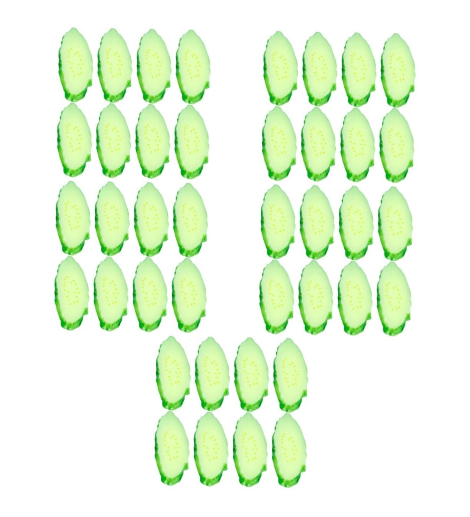 Alipis 40 Pcs Simulation Cucumber Slice Fake Vegetable Decorations Kids Artificial Lemons Lifelike Photo Props Kid Toy Greenery Decor Green Decorations Models Basket Pvc Child Food Play - Buy Online on SooperMarket.com
