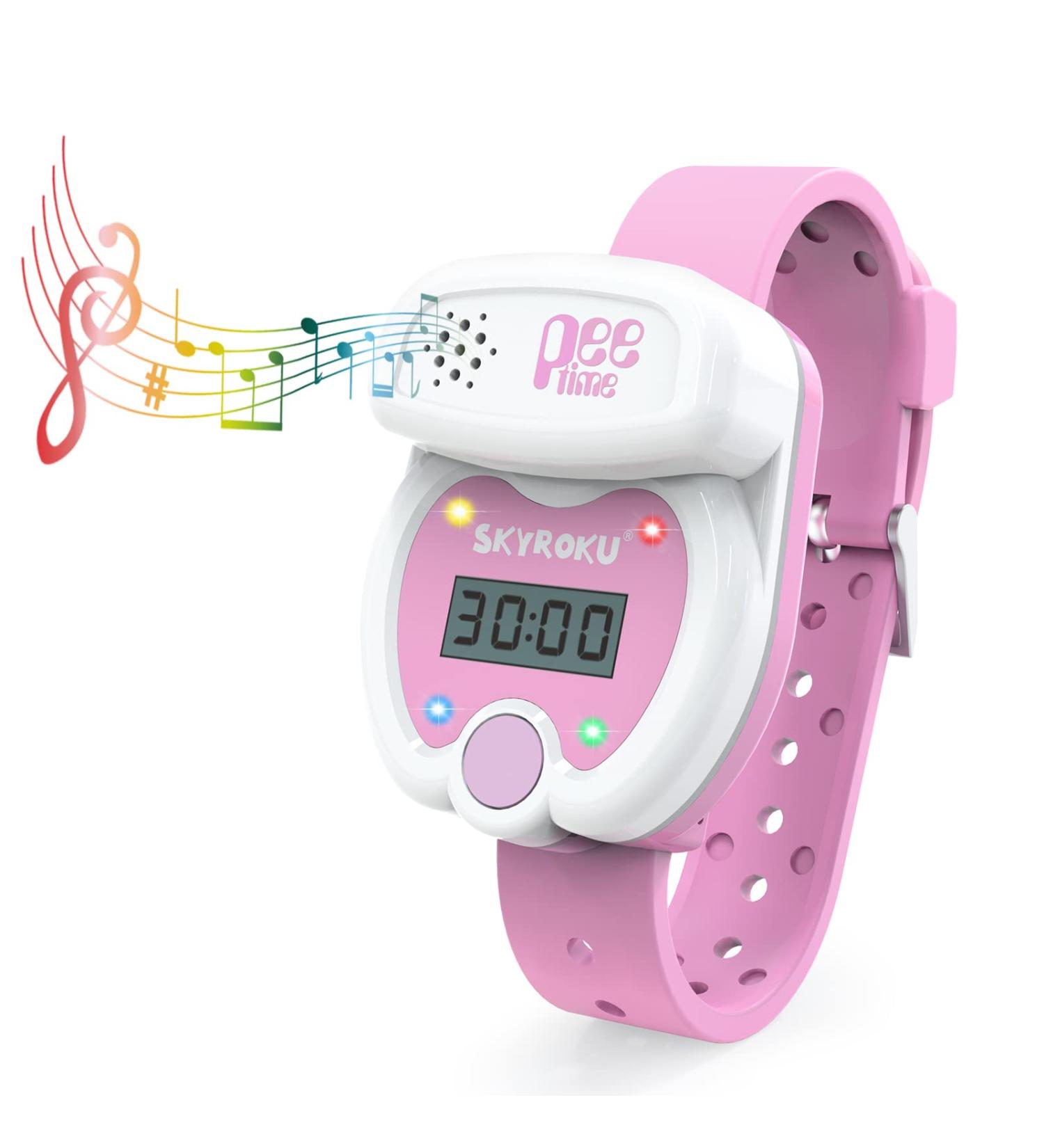 SKYROKU Silicone Kids Potty Training Timer Watch with Flashing Lights and Music Tones  Toddler Toilet Training Aid - Water Resistant (Pink) - Buy Online on SooperMarket.com