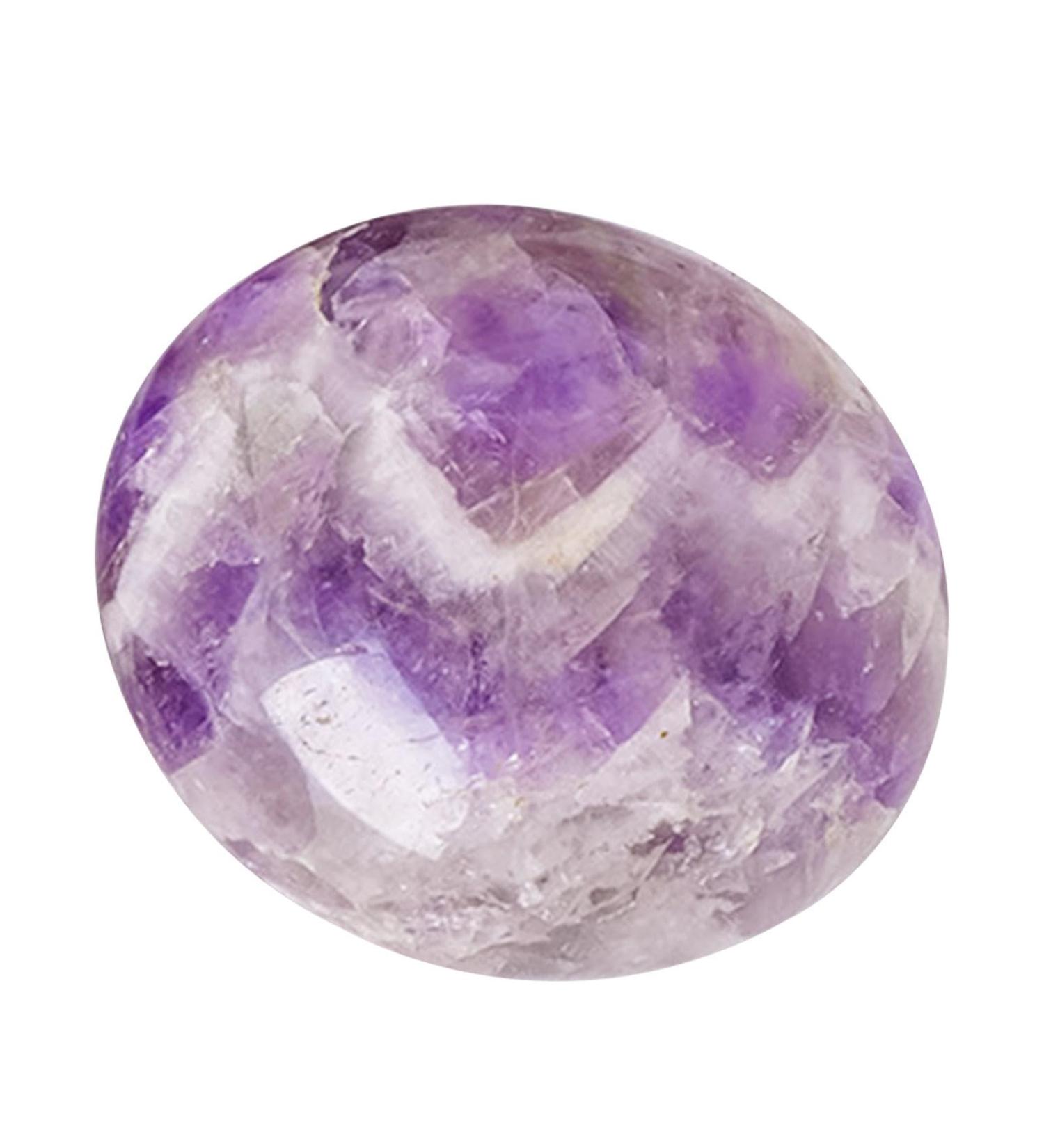 Palm Stone | Amethyst Palm Stones Crystal for Massage Large Palm Stone Crystals Natural Gemstones Polished Energy Crystal Stone for Stress Relief Meditation - Buy Online on SooperMarket.com