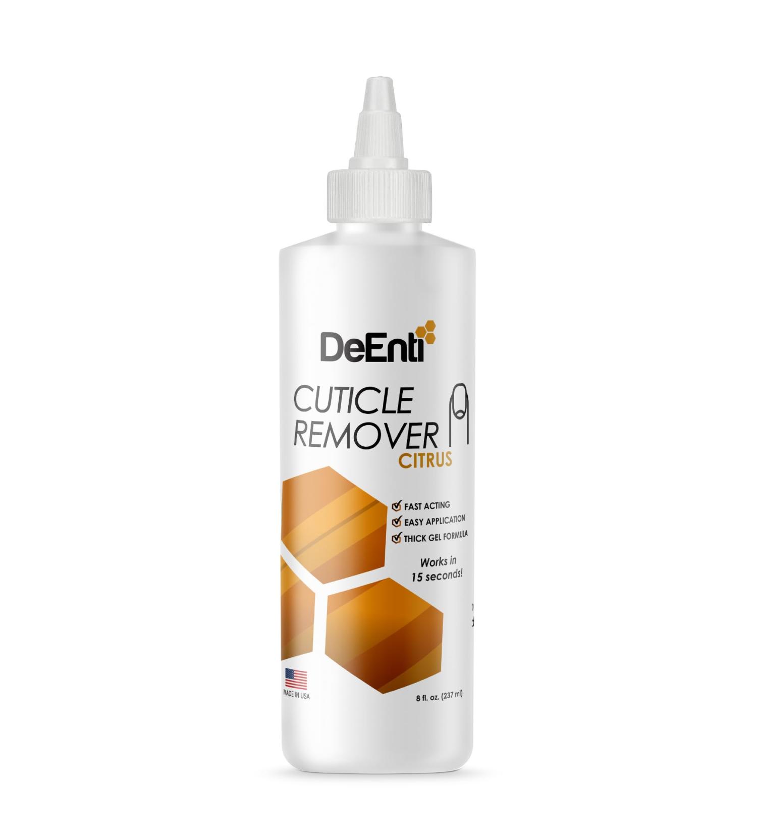 DeEnti Instant Cuticle Remover Gel - 15-Second Professional Cuticle Softener | 8oz for Hand Foot & Nail Care - Salon Quality Citrus Manicure & Pedicure Supplies - Buy Online on SooperMarket.com
