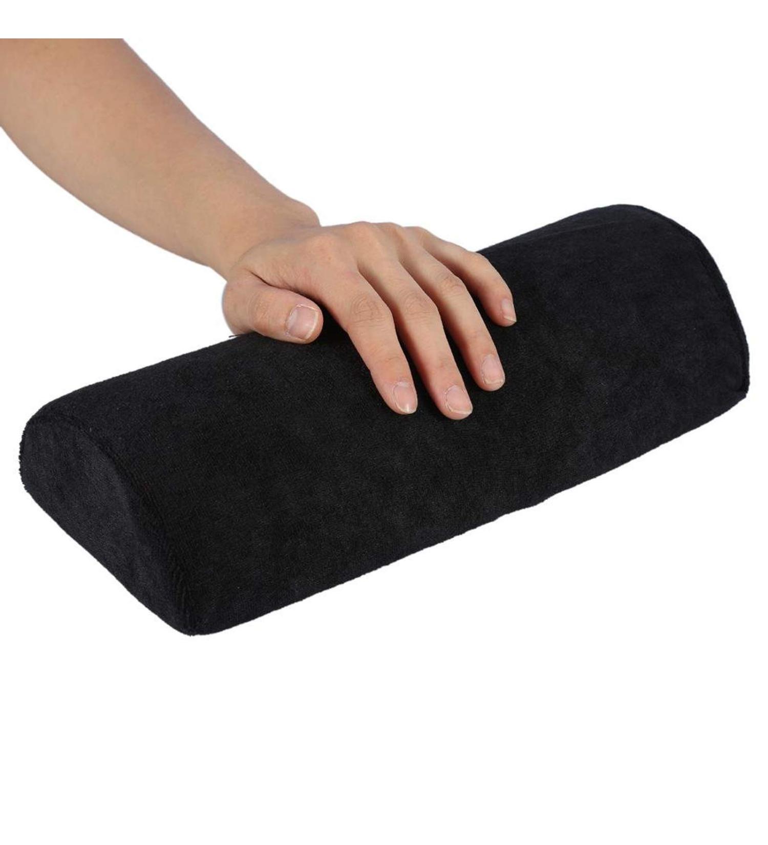 Soft Sponge Hand Cushion for Nail Art Salon - Detachable Washable Arm Rest Pad in Black - Buy Online on SooperMarket.com