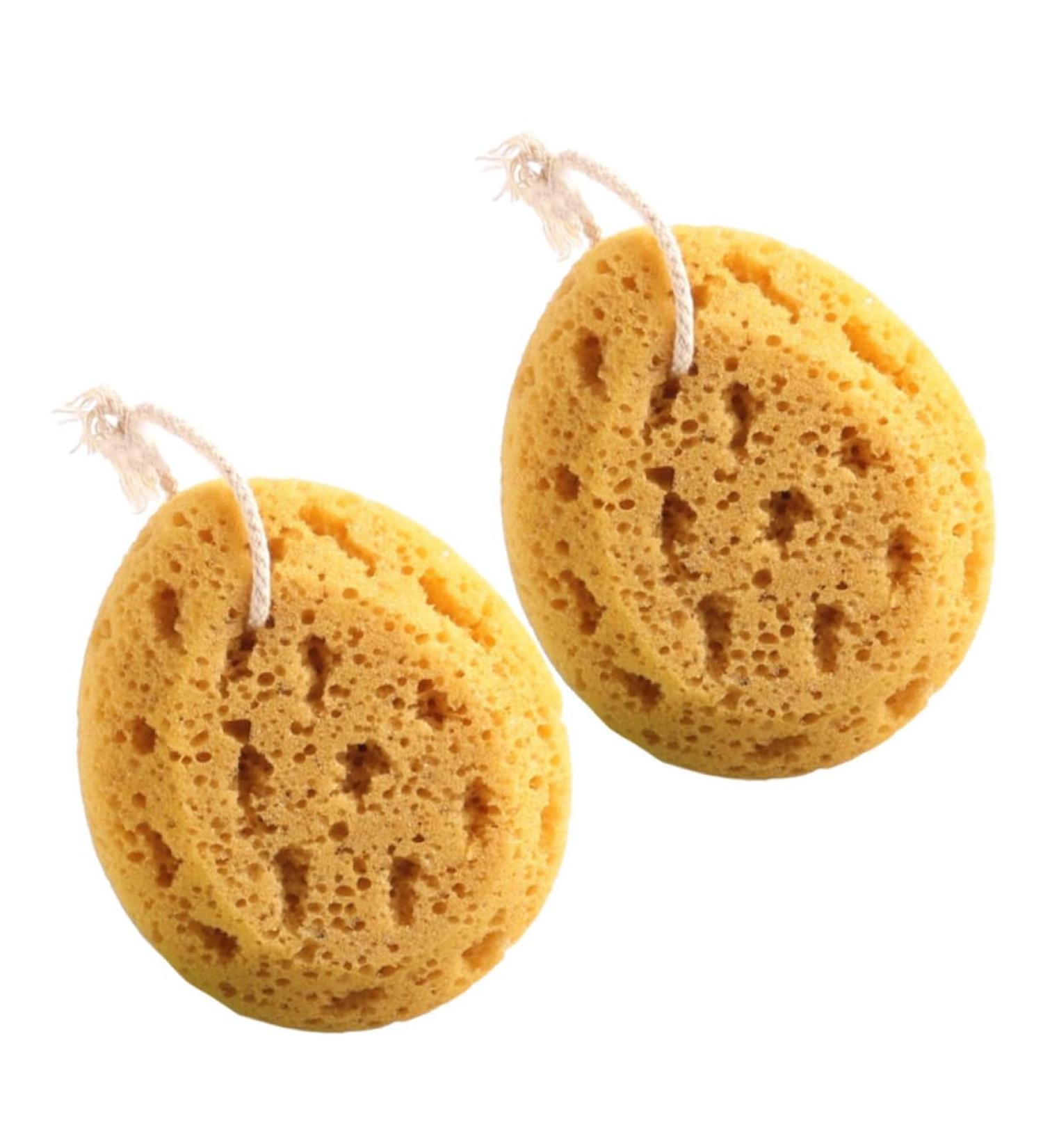2pcs Exfoliating Bath Sponge Set | Back Scrubber & Body Wash Accessories | Ideal for Shower & Skin Cleaning - Buy Online on SooperMarket.com