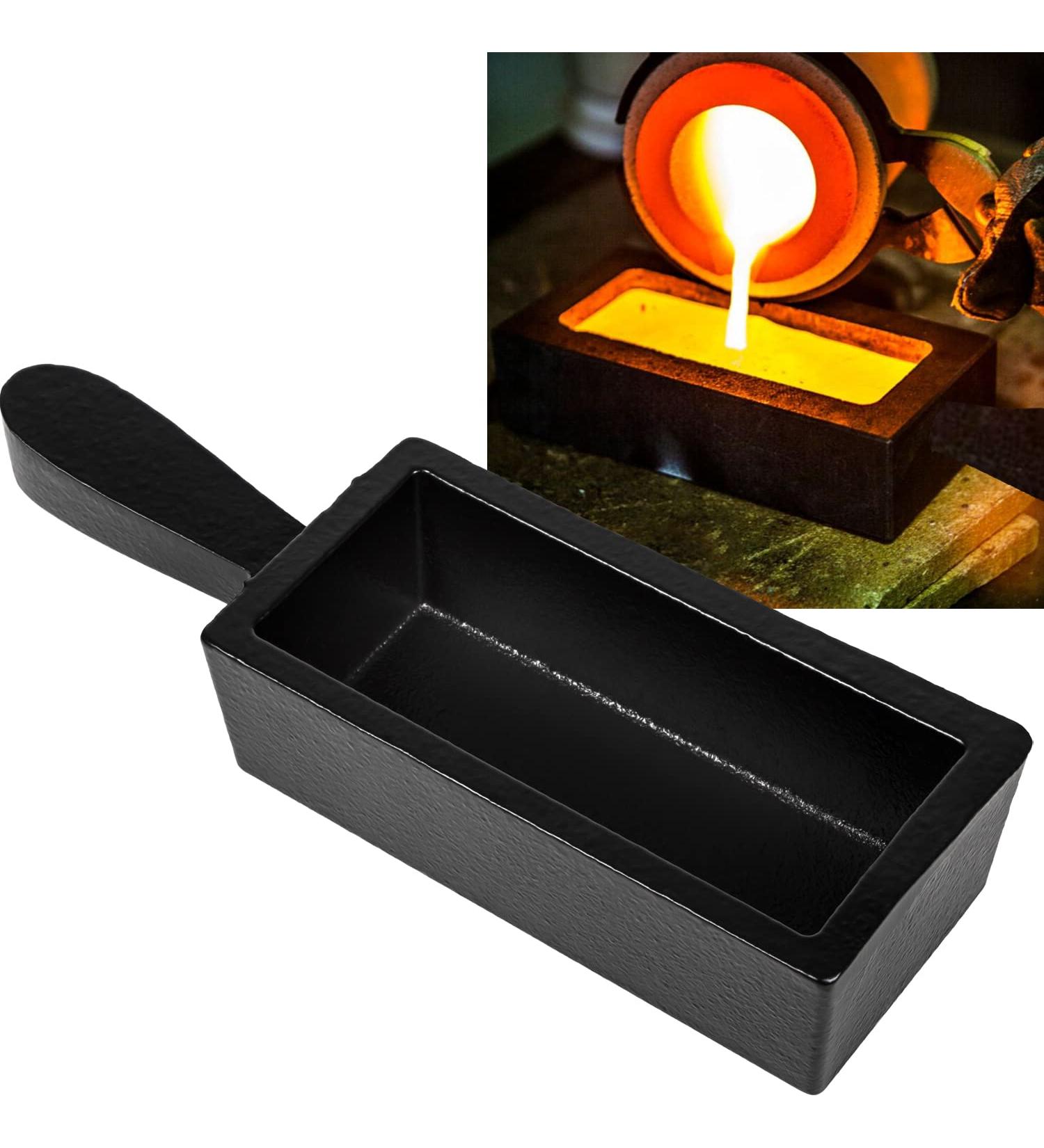 100oz Cast Steel Ingot Mold for Gold Silver Copper Aluminum Brass - Buy Online on SooperMarket.com