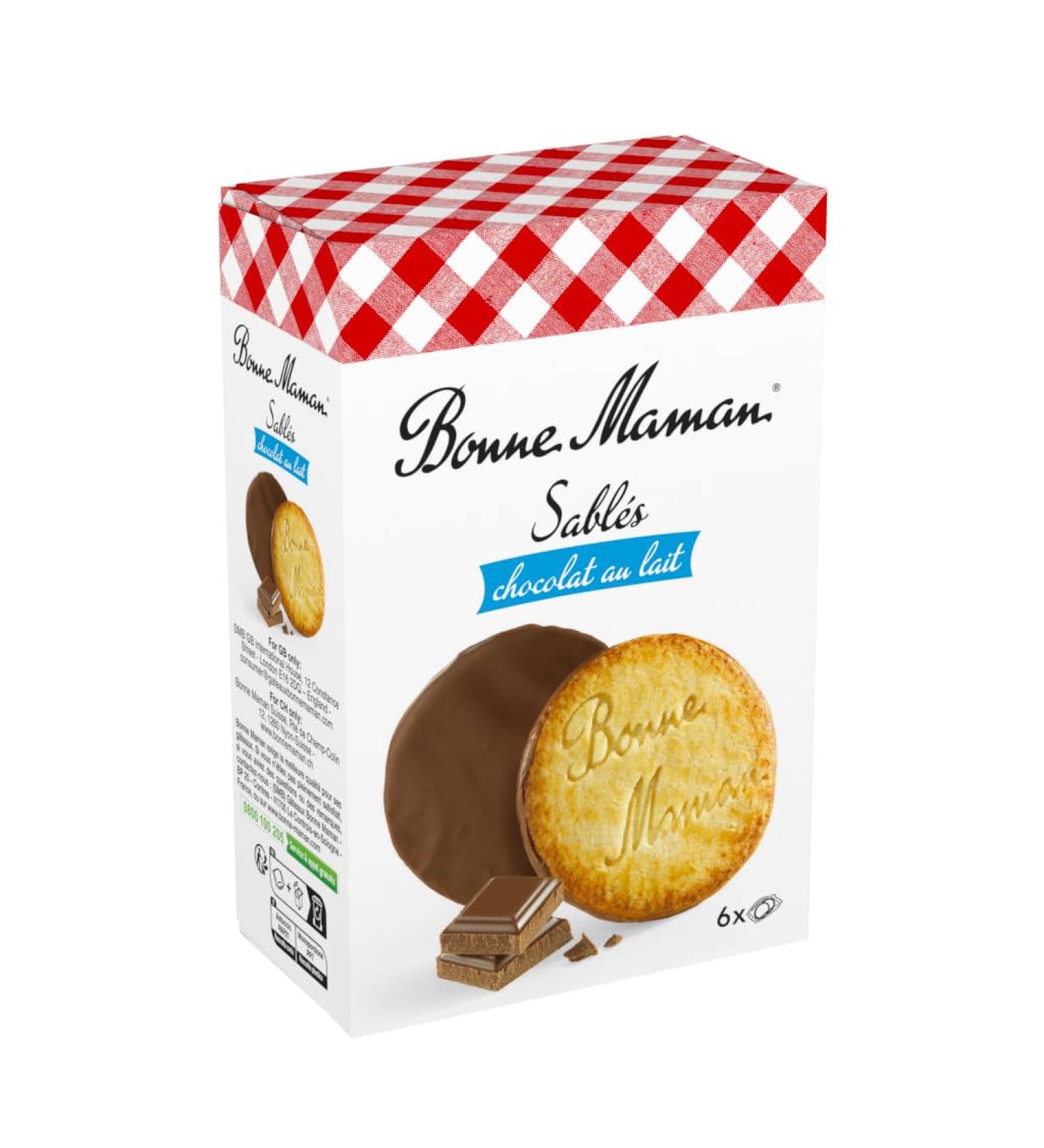 Bonne Maman - Shortbread Style Biscuit with Milk Chocolate Topping - Pack of 12 boxes 160g each Milk chocolate 12 boxes - Buy Online on SooperMarket.com