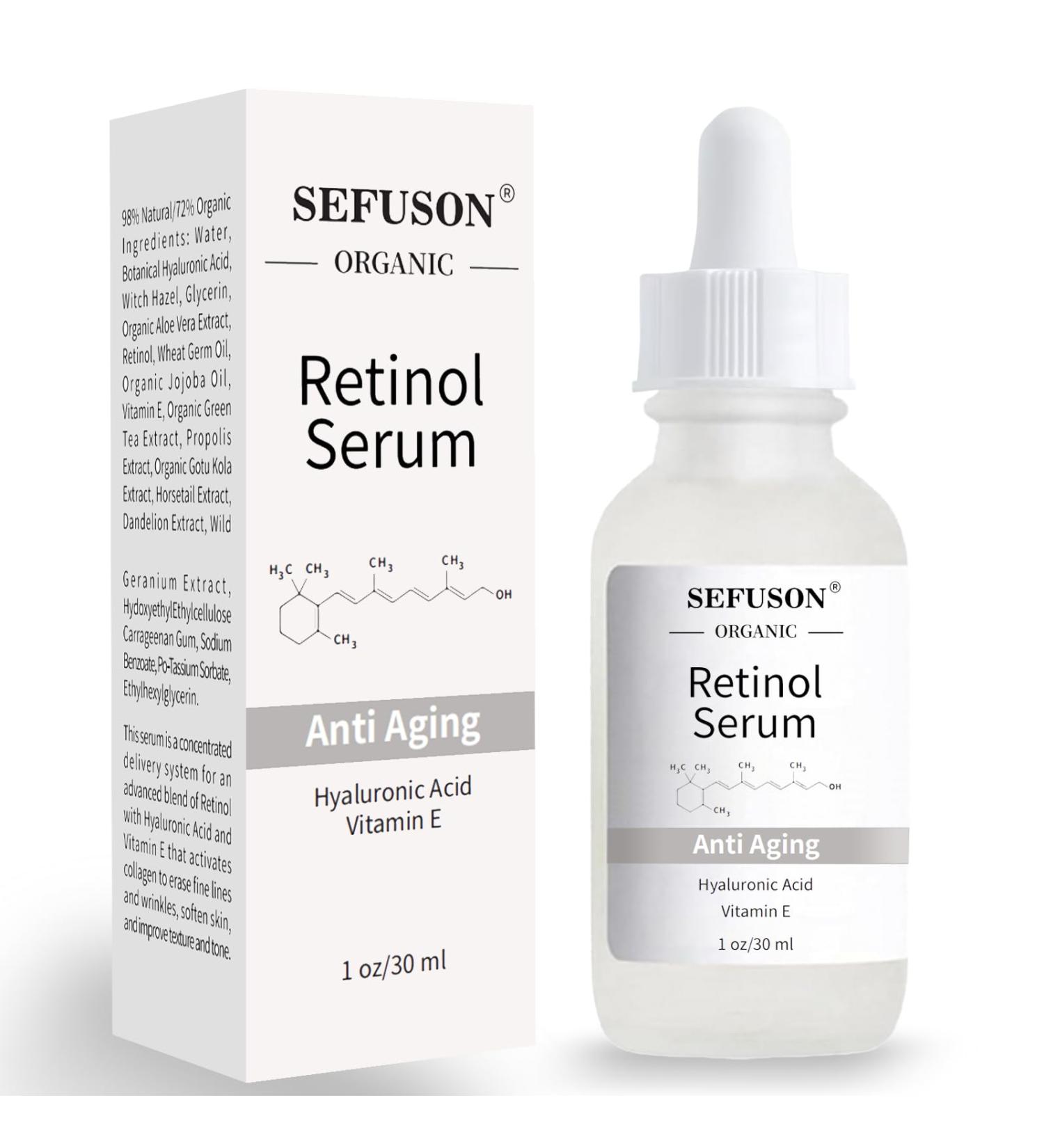 Retinol Serum High Strength Anti-aging Serum with Hyaluronic Acid & Vitamin E Face Serum for Wrinkles Pigmentation Fine Lines & Sensitive Skin.1Oz - Buy Online on SooperMarket.com