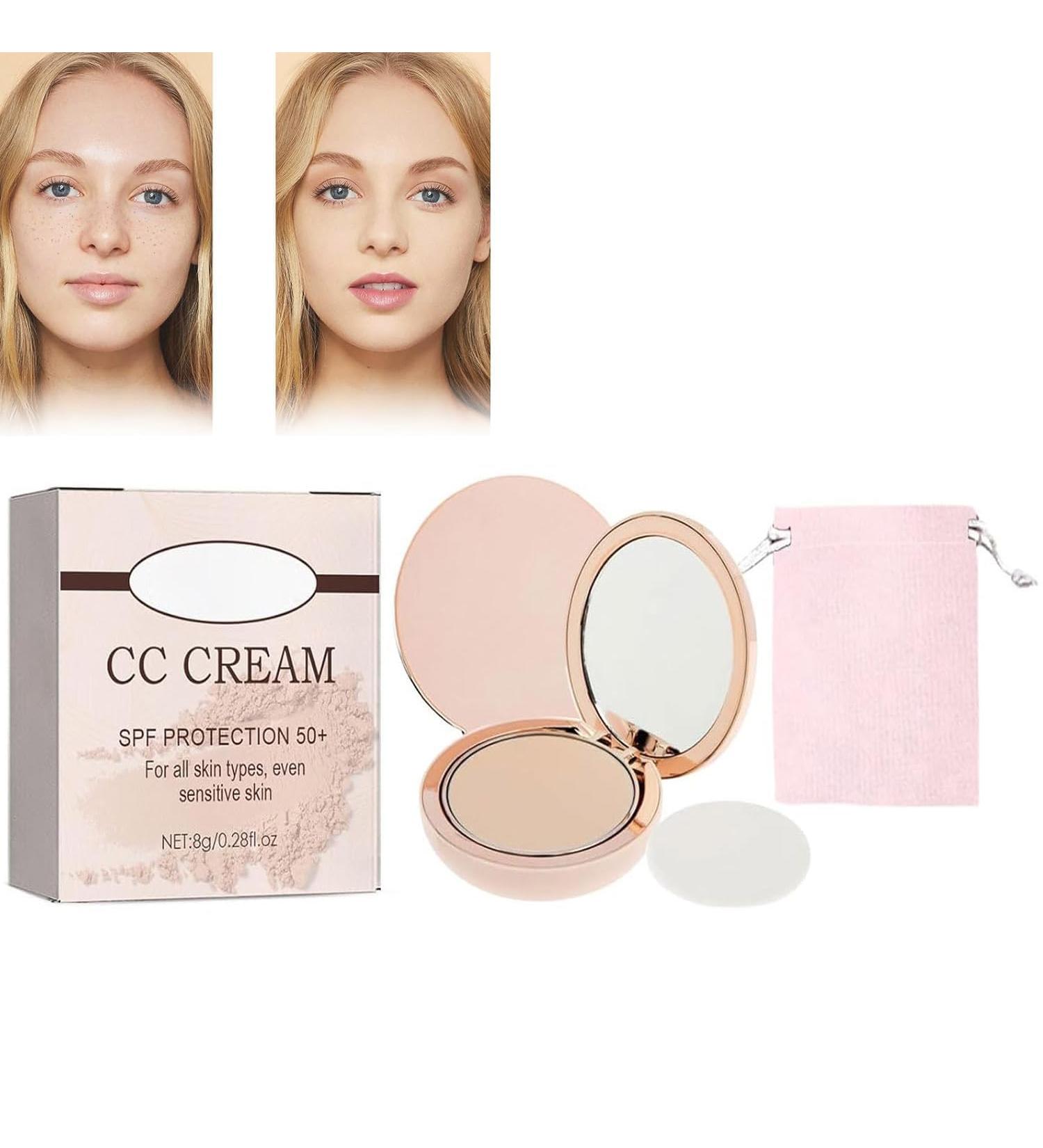 Always Divina Illumina Cc Creamy Compact Spf 50+ Ilumina Powder Foundation Makeup Cc Cream Concealer Set up Powder With Mirror & Makeup Pocket (01 Natural Color) 8 g (Pack of 1) 01 Natural Color - Buy Online on SooperMarket.com