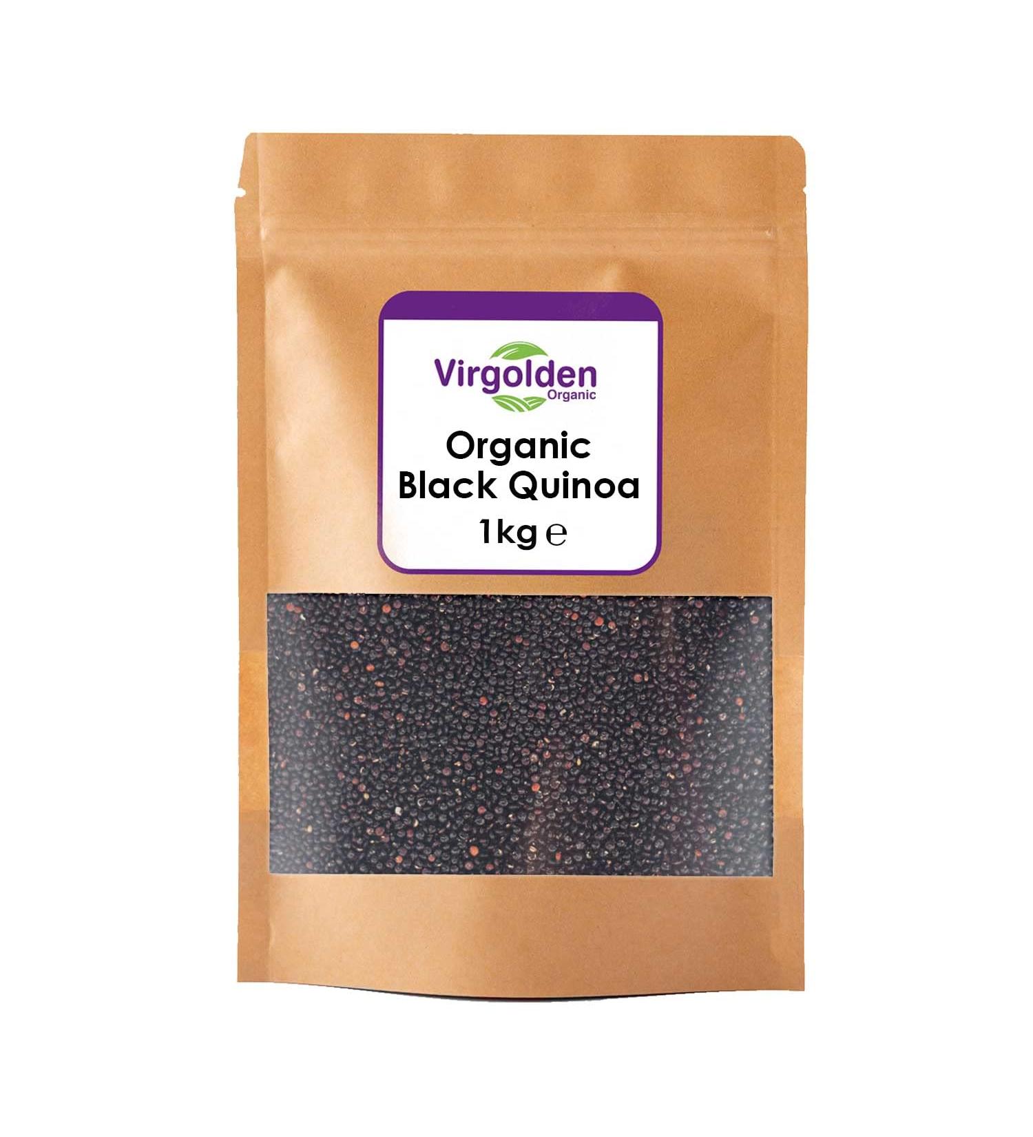 Organic Black Quinoa 1kg by Virgolden Organic - Buy Online on SooperMarket.com
