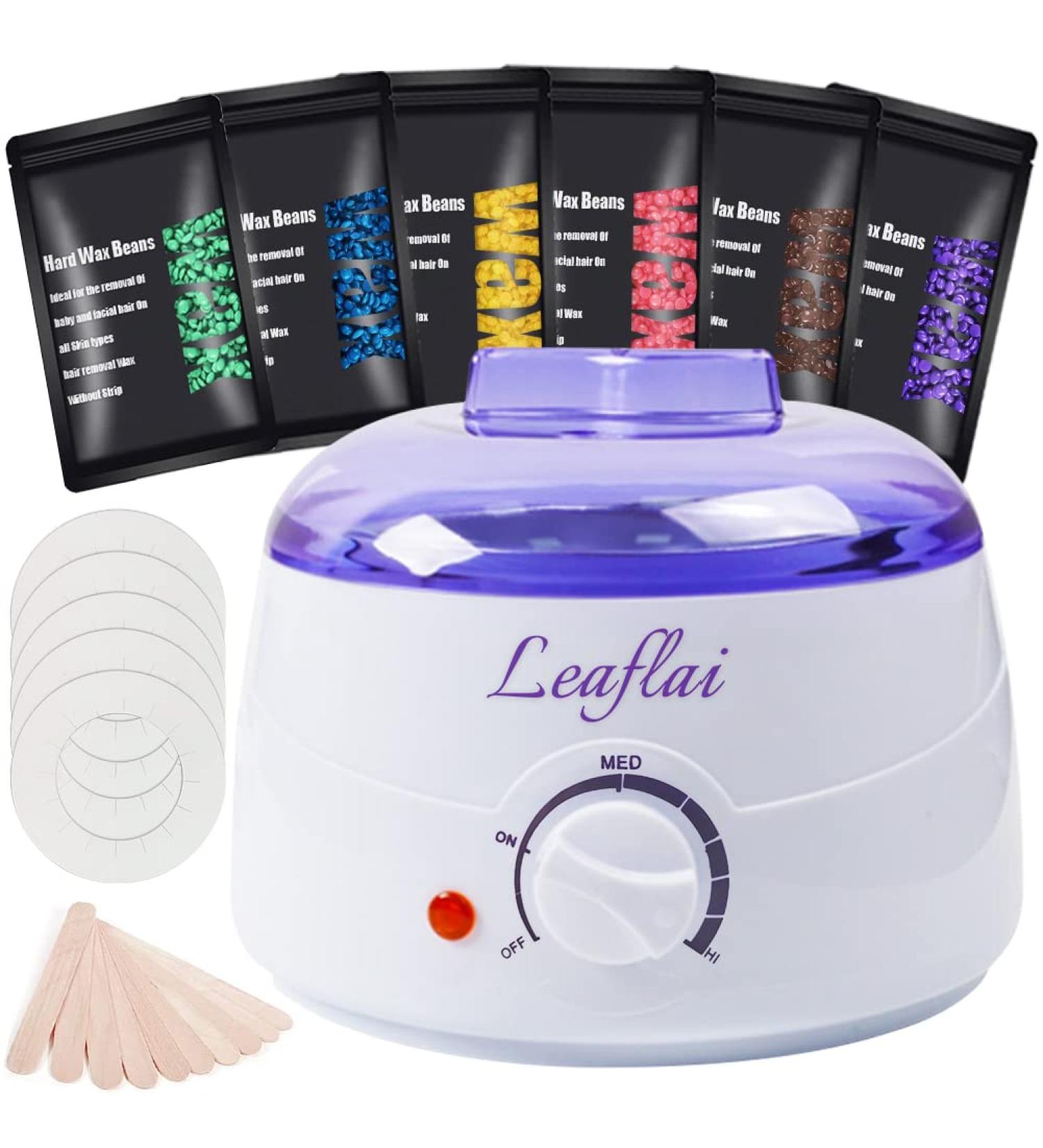 Waxing Kit for Women - Home Wax Warmer Kit with 1.3 lb Hard Wax Beads - Full Body Hair Removal Set for Face, Eyebrow, Arm, Leg, Chest, Armpit, Bikini - Buy Online on SooperMarket.com